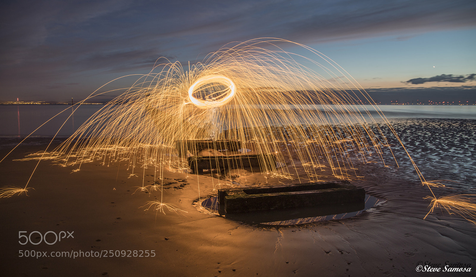Canon EOS 6D Mark II sample photo. Crosby beach wire wool photography