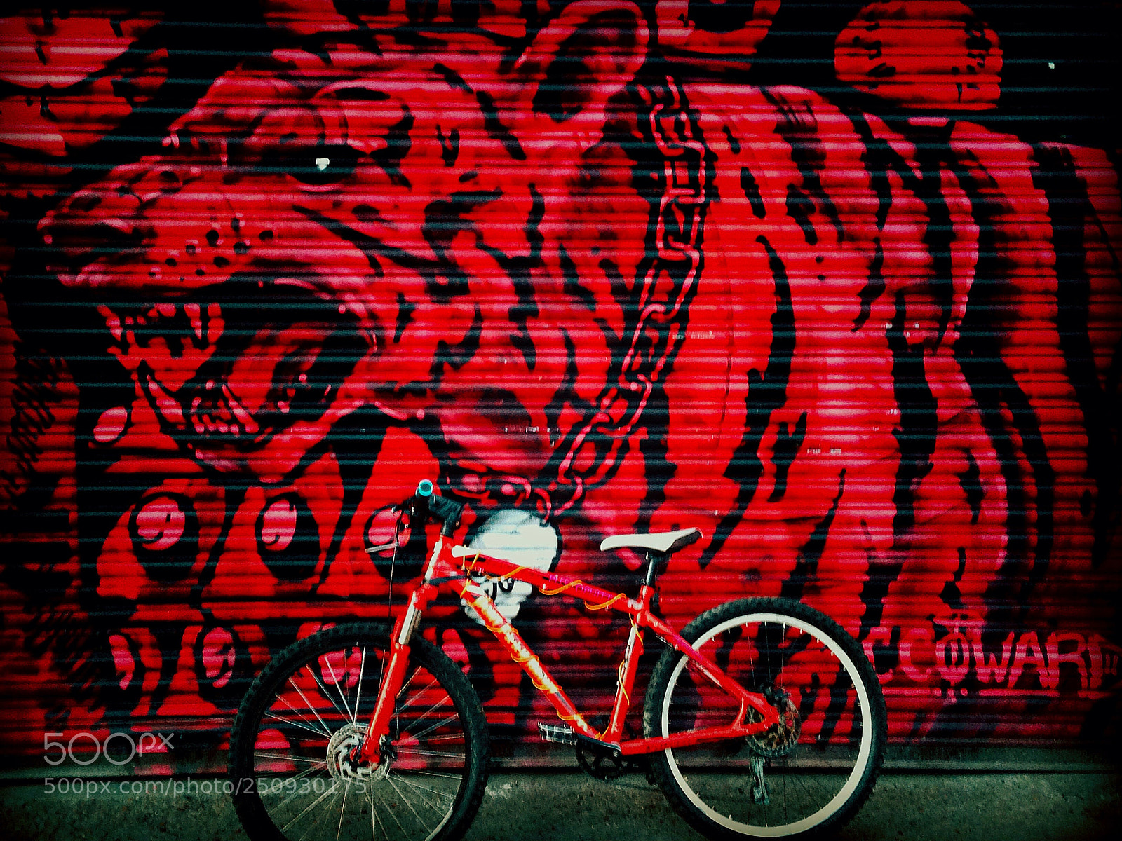 Apple iPhone 5c sample photo. Red tiger / red bike  photography