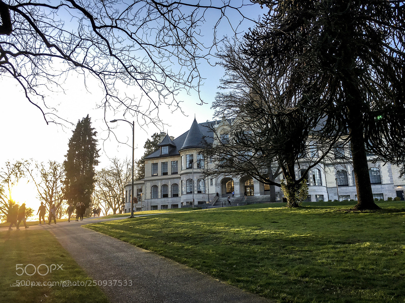 Apple iPhone SE sample photo. Denny hall at dusk photography