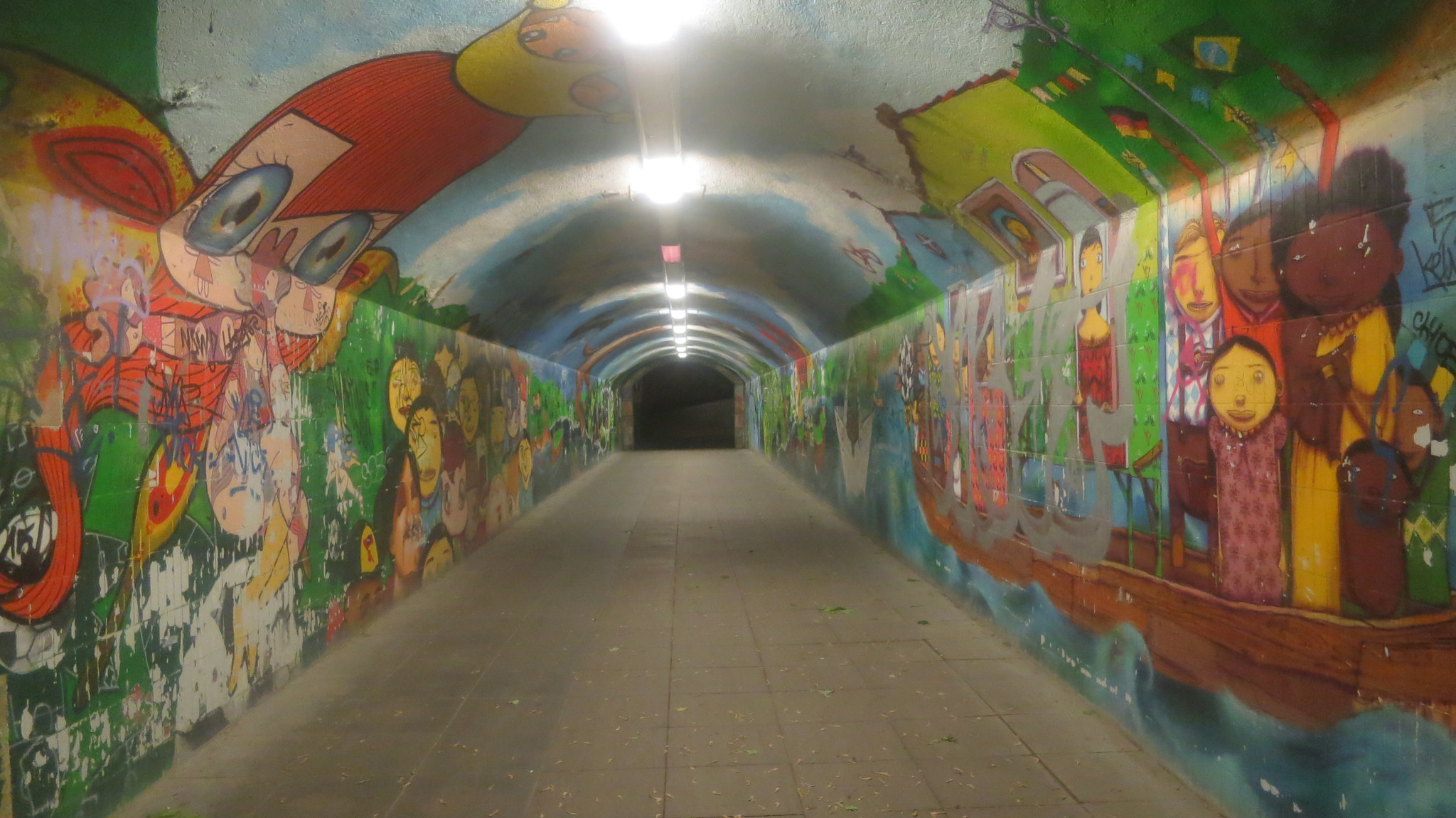 Canon PowerShot S100 sample photo. Munich at night: street art in an underfare. photography