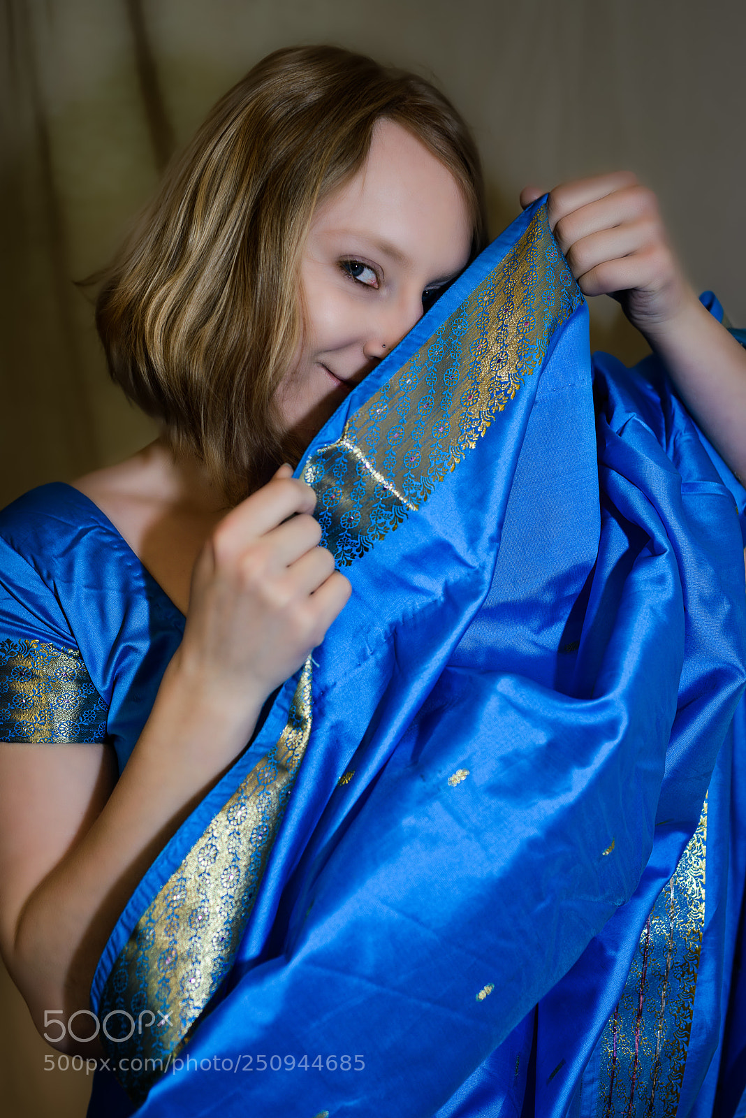Nikon D800 sample photo. Blue sari photography
