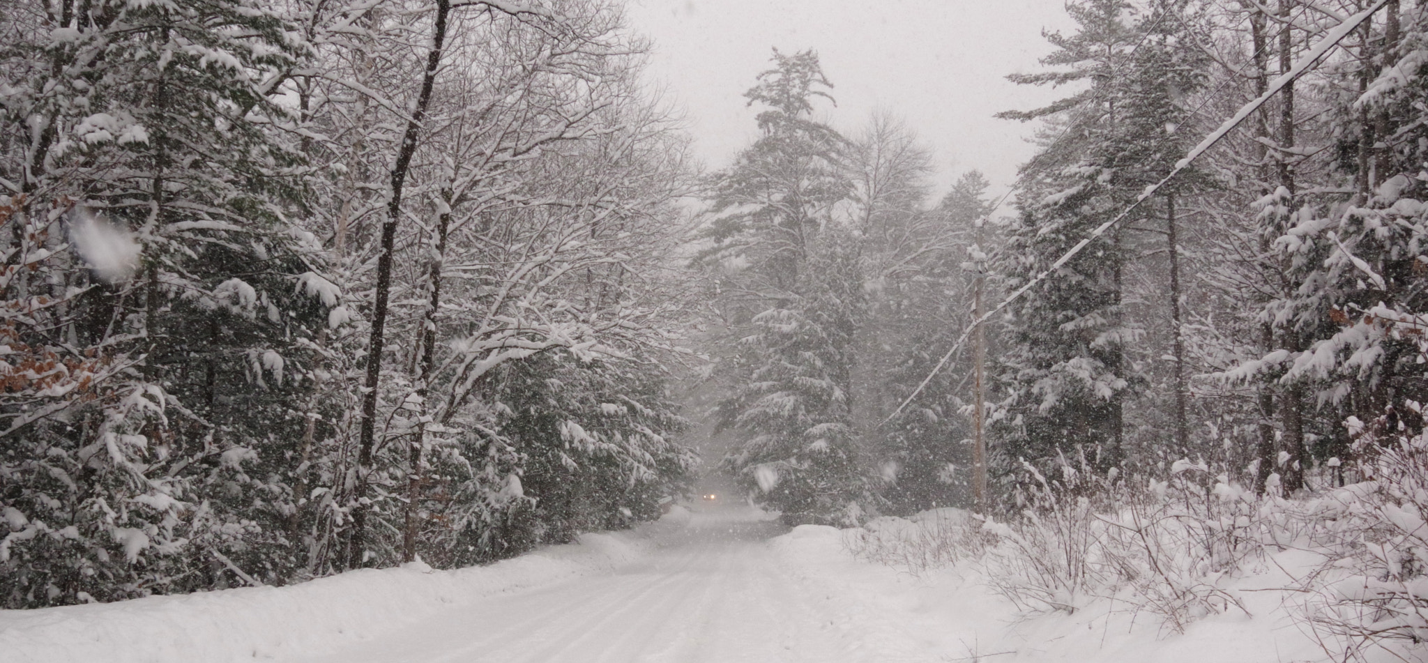 Pentax K-70 sample photo. Snowy back road photography