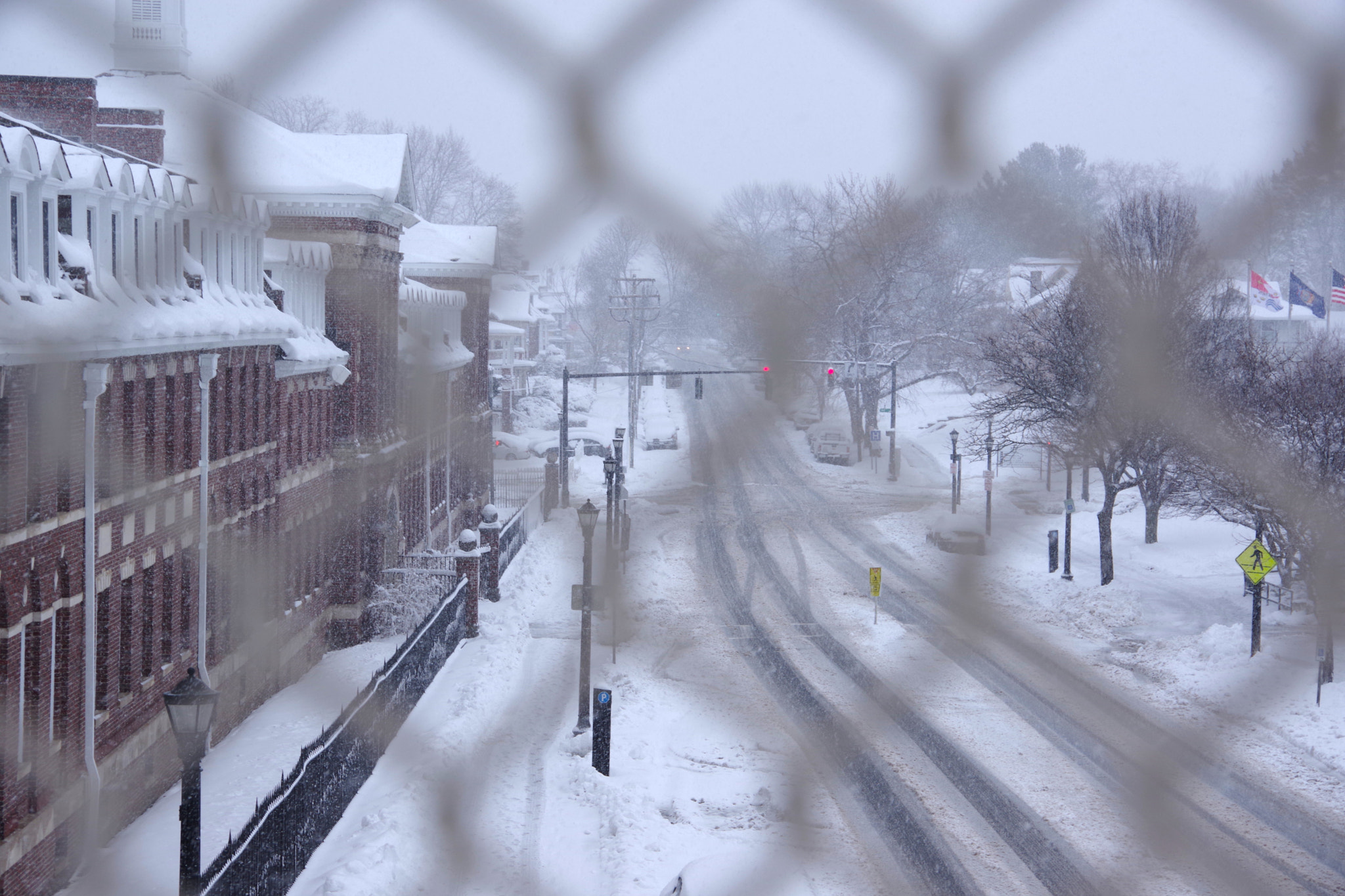 Pentax K-70 sample photo. 15th street walkover bridge in snow photography
