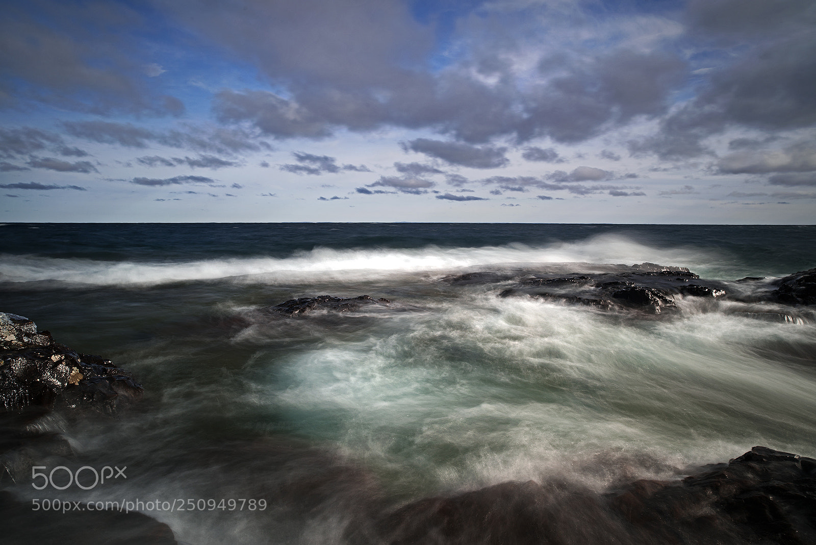 Nikon D810 sample photo. Lake superior swells photography