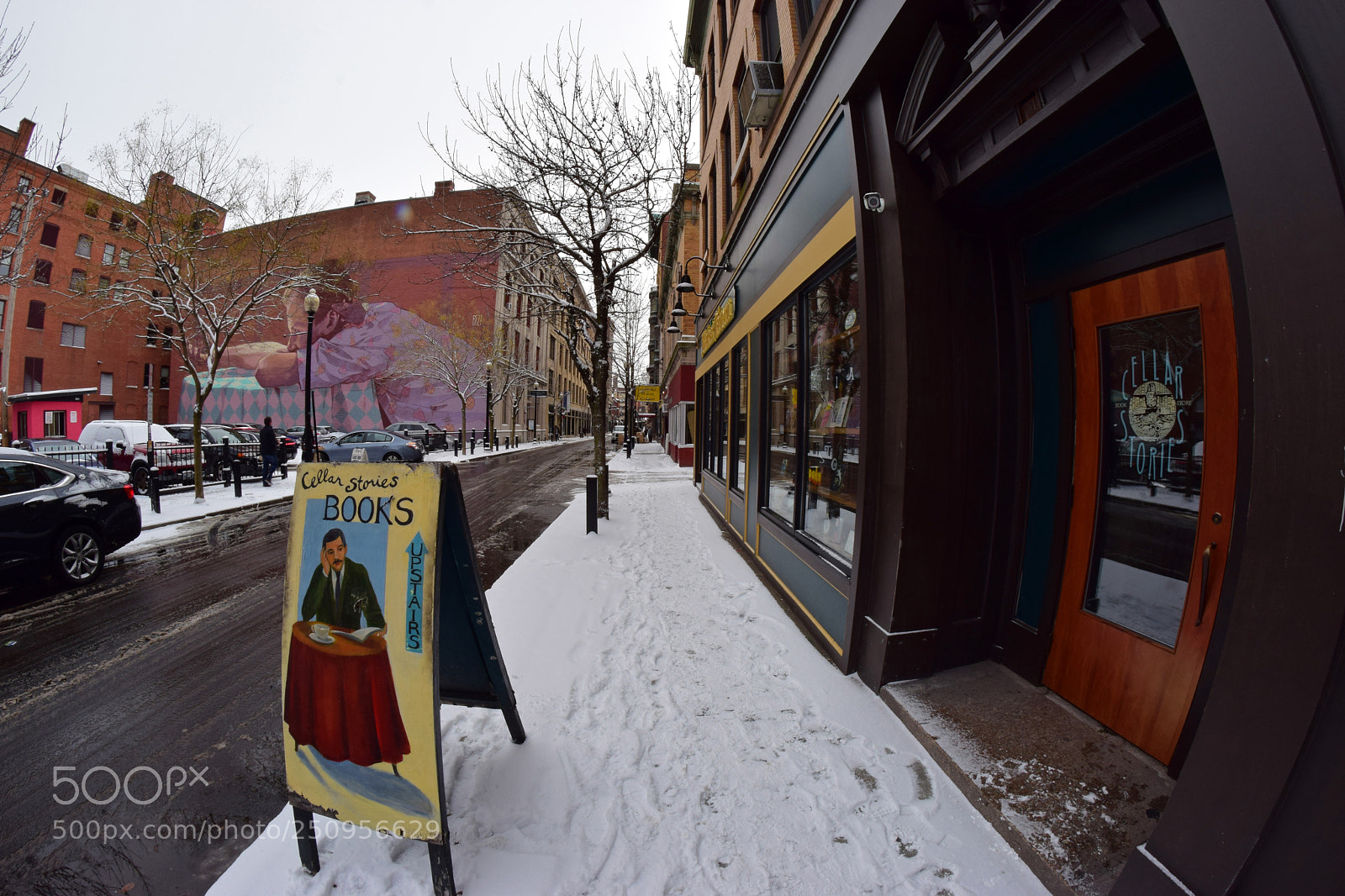 Nikon D5300 sample photo. Snowy sidewalk photography
