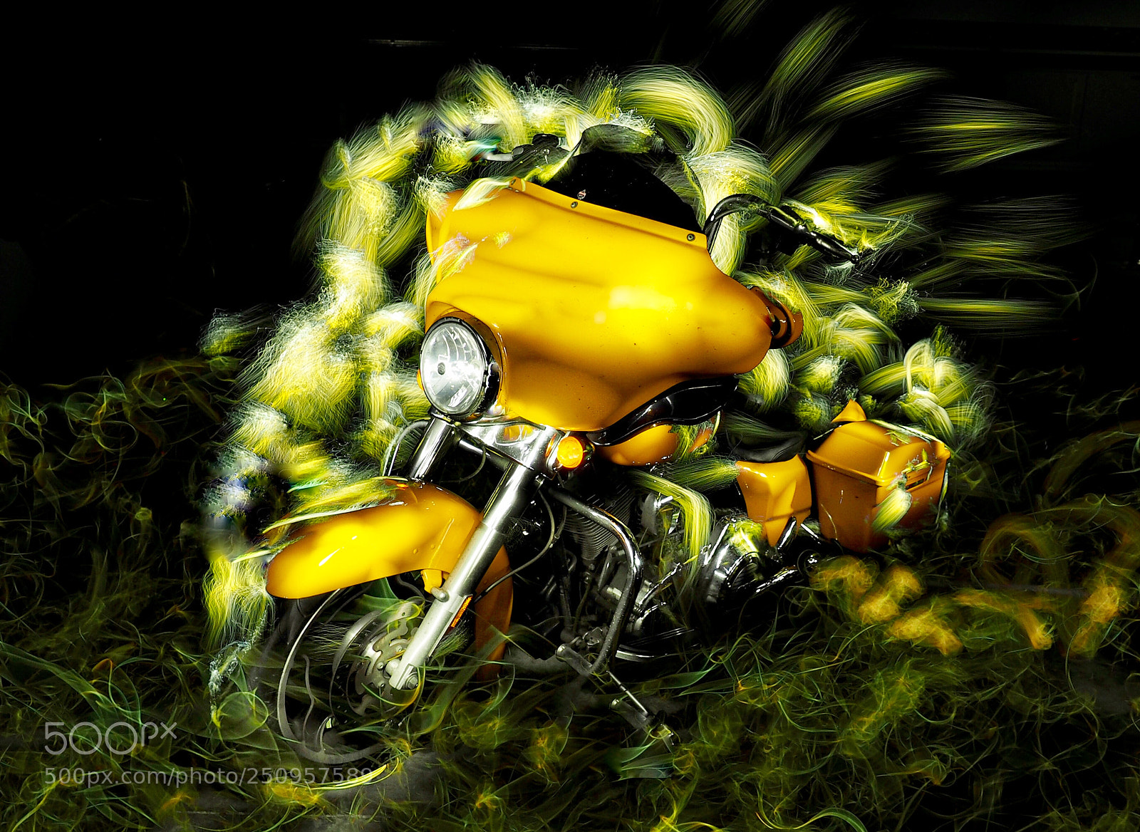 Olympus OM-D E-M1 sample photo. Lightpainting motorcycle...first attempt... photography