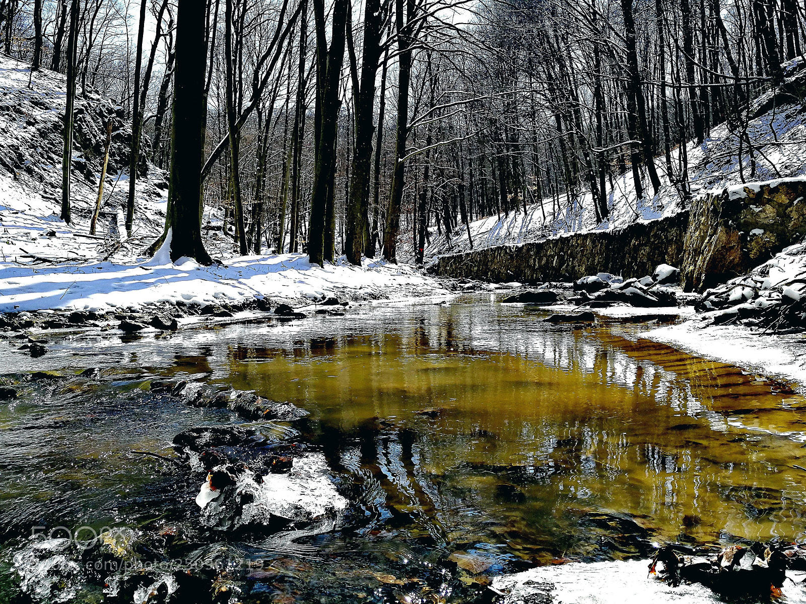 HUAWEI Mate 9 sample photo. Snowy creek by the photography