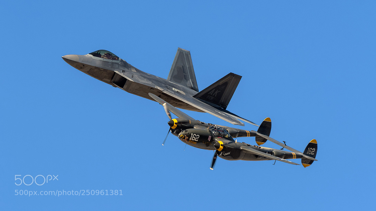 Nikon D500 sample photo. F-22 and p-38 photography