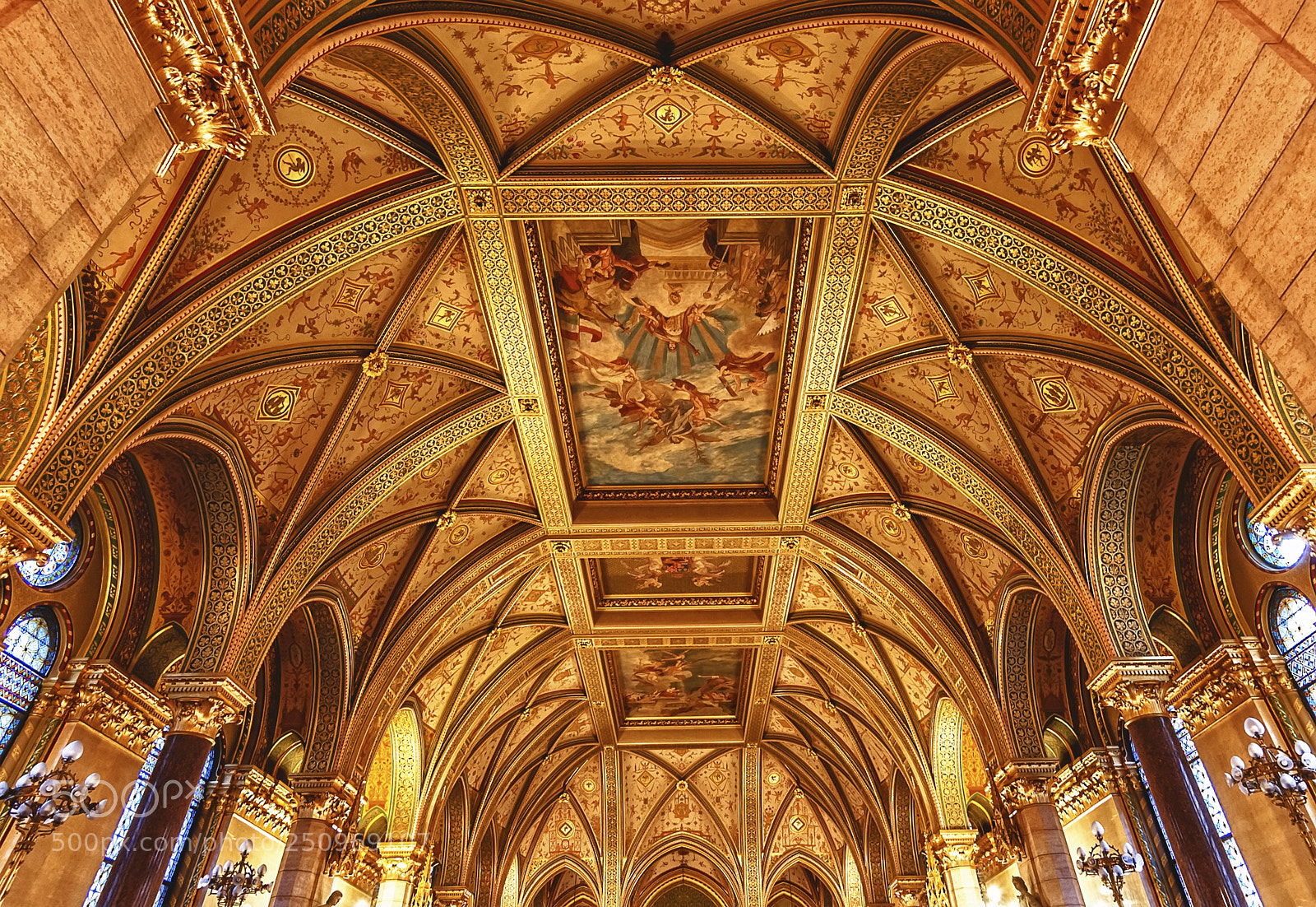 Nikon D50 sample photo. Parliament interior, budapest photography