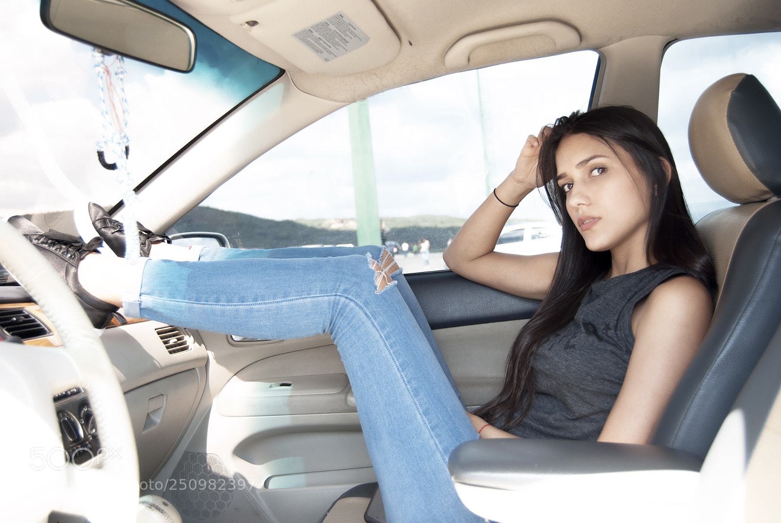 Nikon D3000 sample photo. Inside a car photography