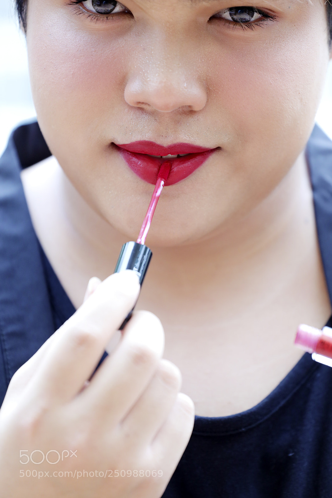 Canon EOS 5D Mark IV sample photo. Man's mouth with lipstick photography
