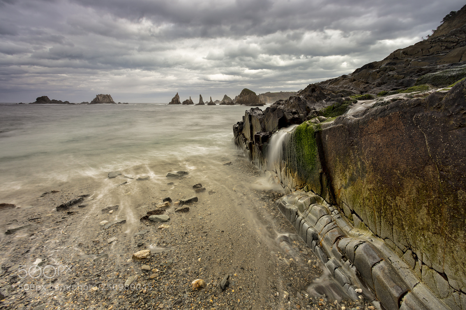 Canon EOS 5DS R sample photo. Waterfall on the beach photography