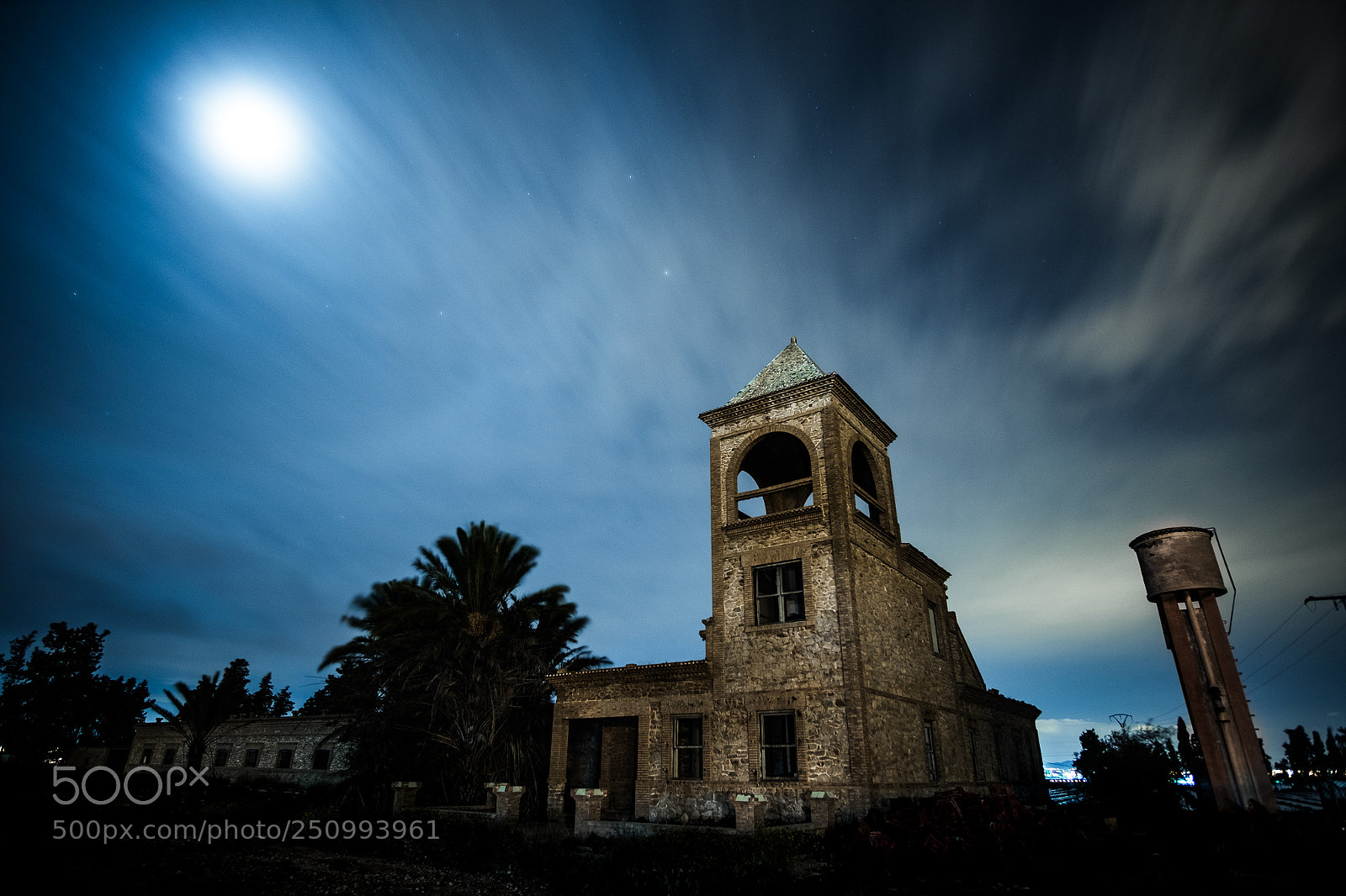 Fujifilm X-T10 sample photo. Hunted house under moonlight photography