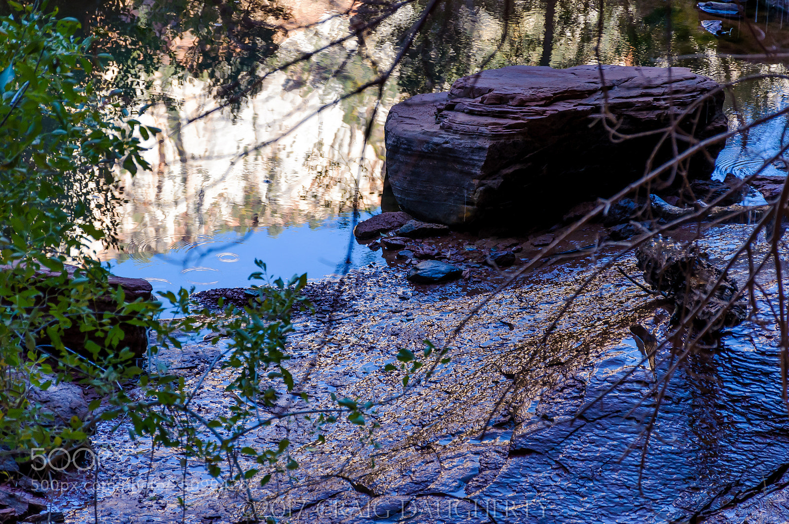 Nikon D90 sample photo. Reflection in desert pool photography