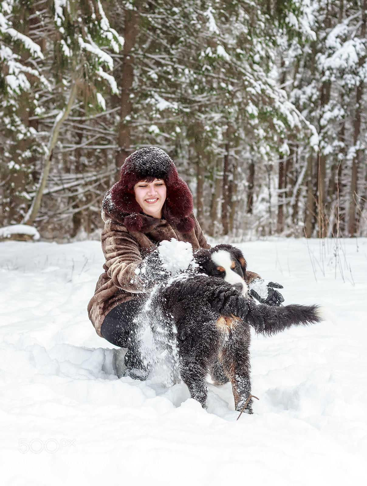 Canon EOS 600D (Rebel EOS T3i / EOS Kiss X5) sample photo. Girl with mountain dog photography