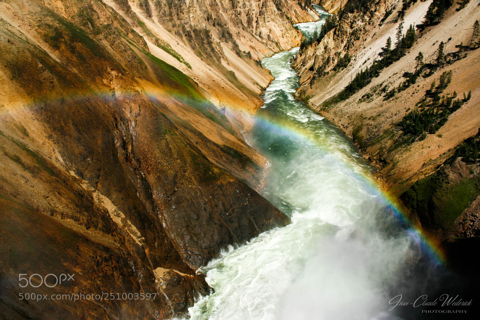 Canon EOS 400D (EOS Digital Rebel XTi / EOS Kiss Digital X) sample photo. Rainbow on yellowstone river photography