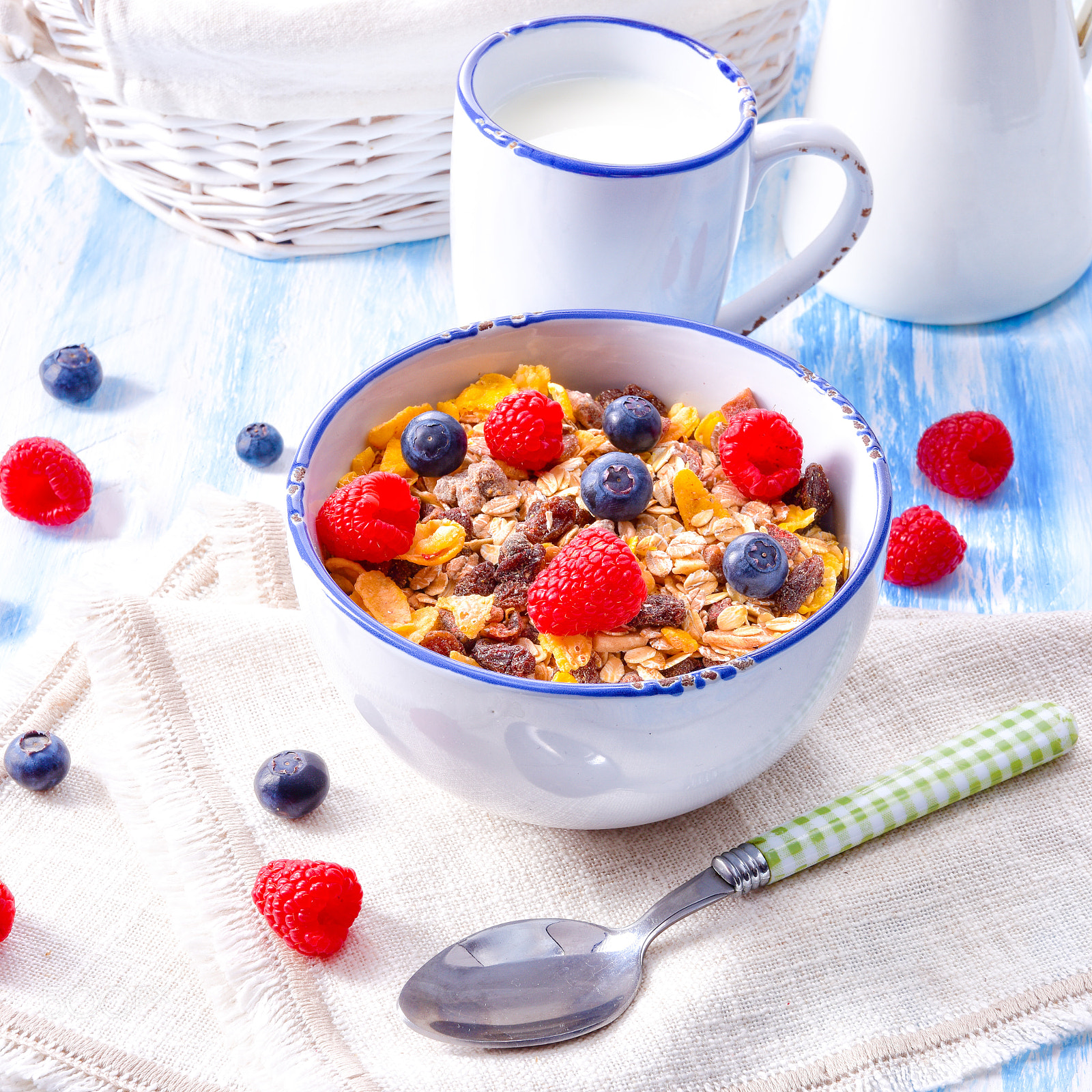 Nikon D810 sample photo. Muesli breakfast menu with photography