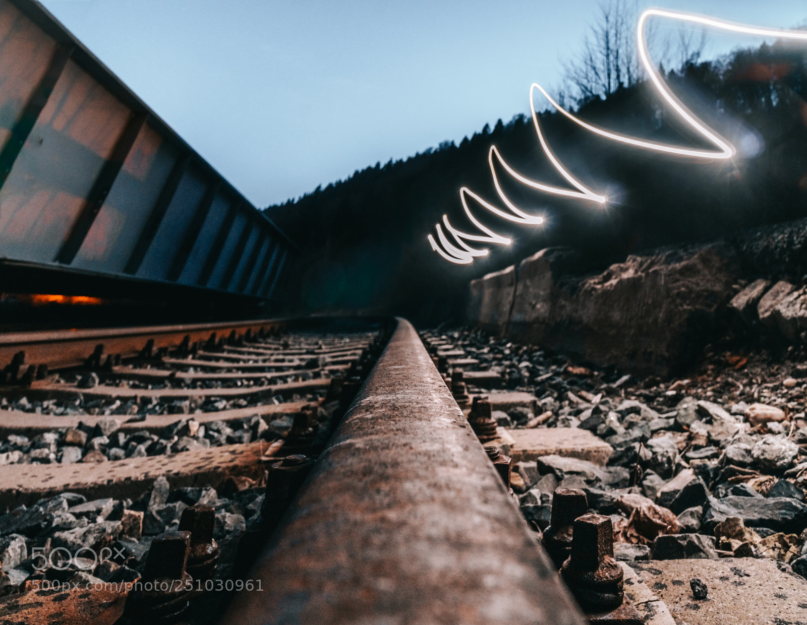 Sony a6300 sample photo. Railroad long exposure photography