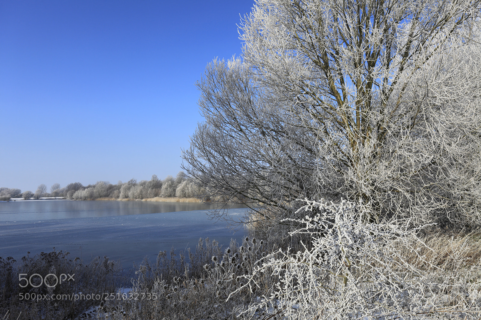 Canon EOS 5D Mark II sample photo. Frozen lakes at ferry photography