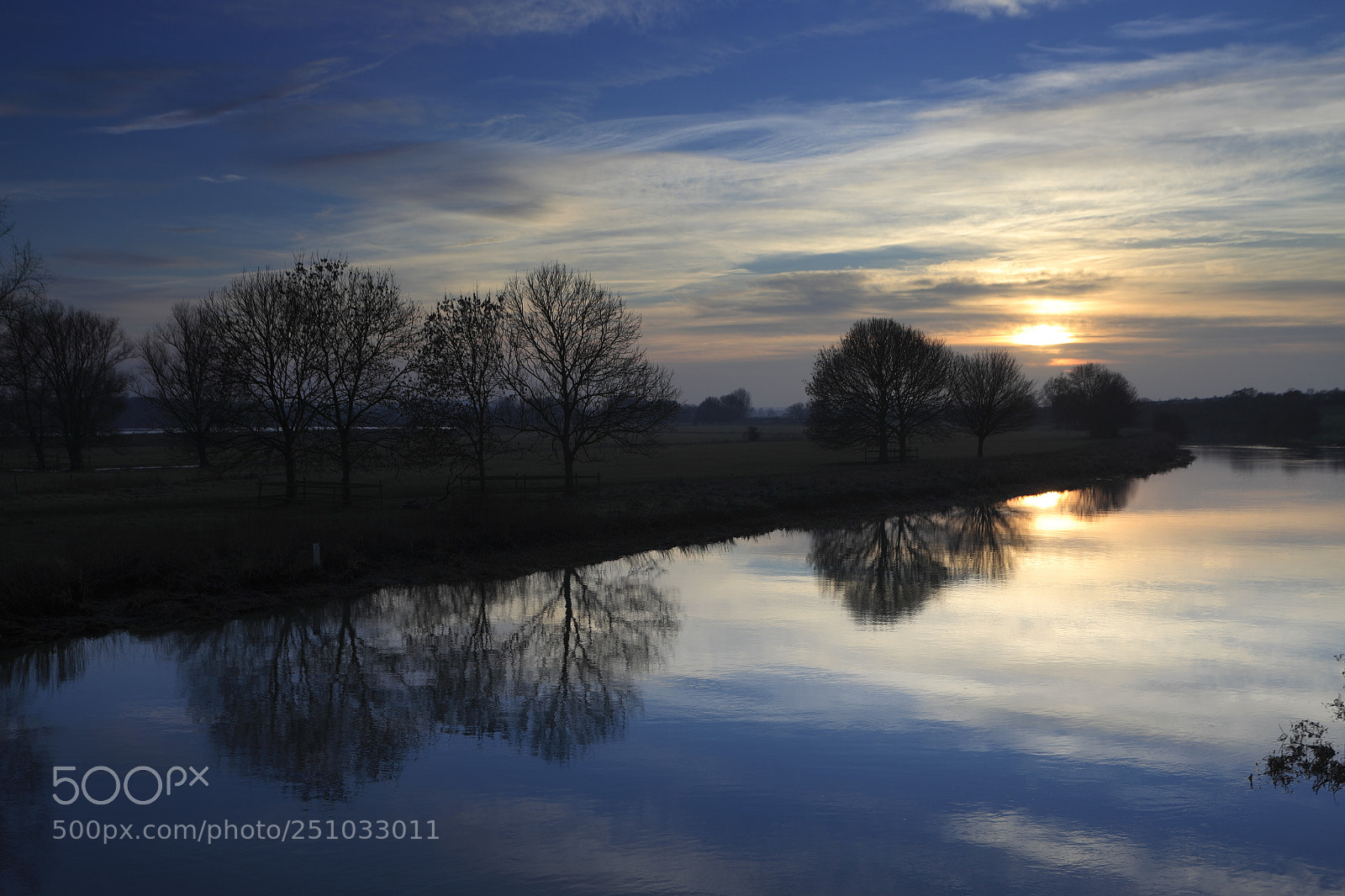 Canon EOS 5D Mark II sample photo. Winter sunset, river nene photography