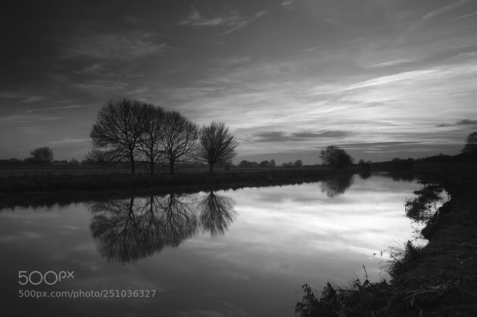 Canon EOS 5D Mark II sample photo. Winter sunset, river nene photography