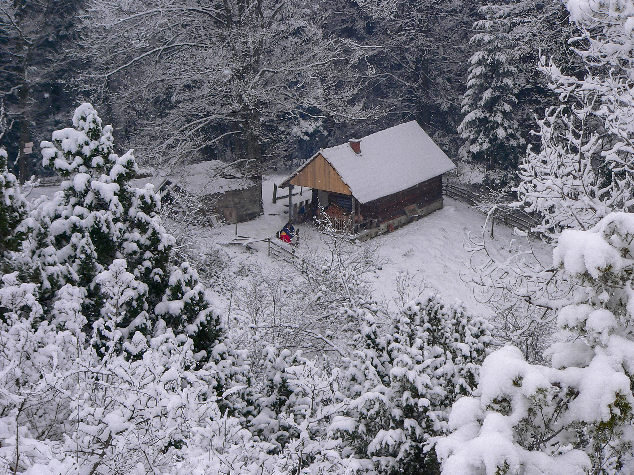 Panasonic DMC-FZ20 sample photo. Hut on the mountain photography