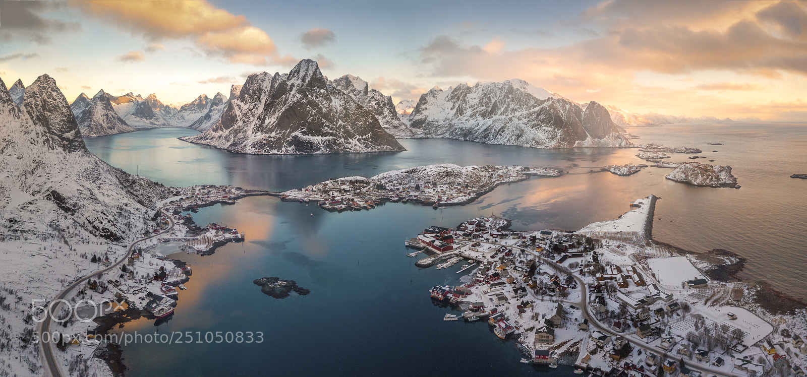 DJI FC220 sample photo. First light in reine photography
