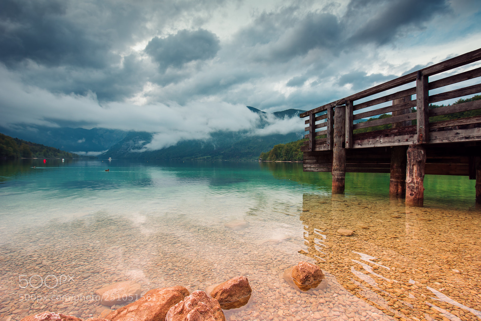 Nikon D810 sample photo. Wooden pier at bohinj photography