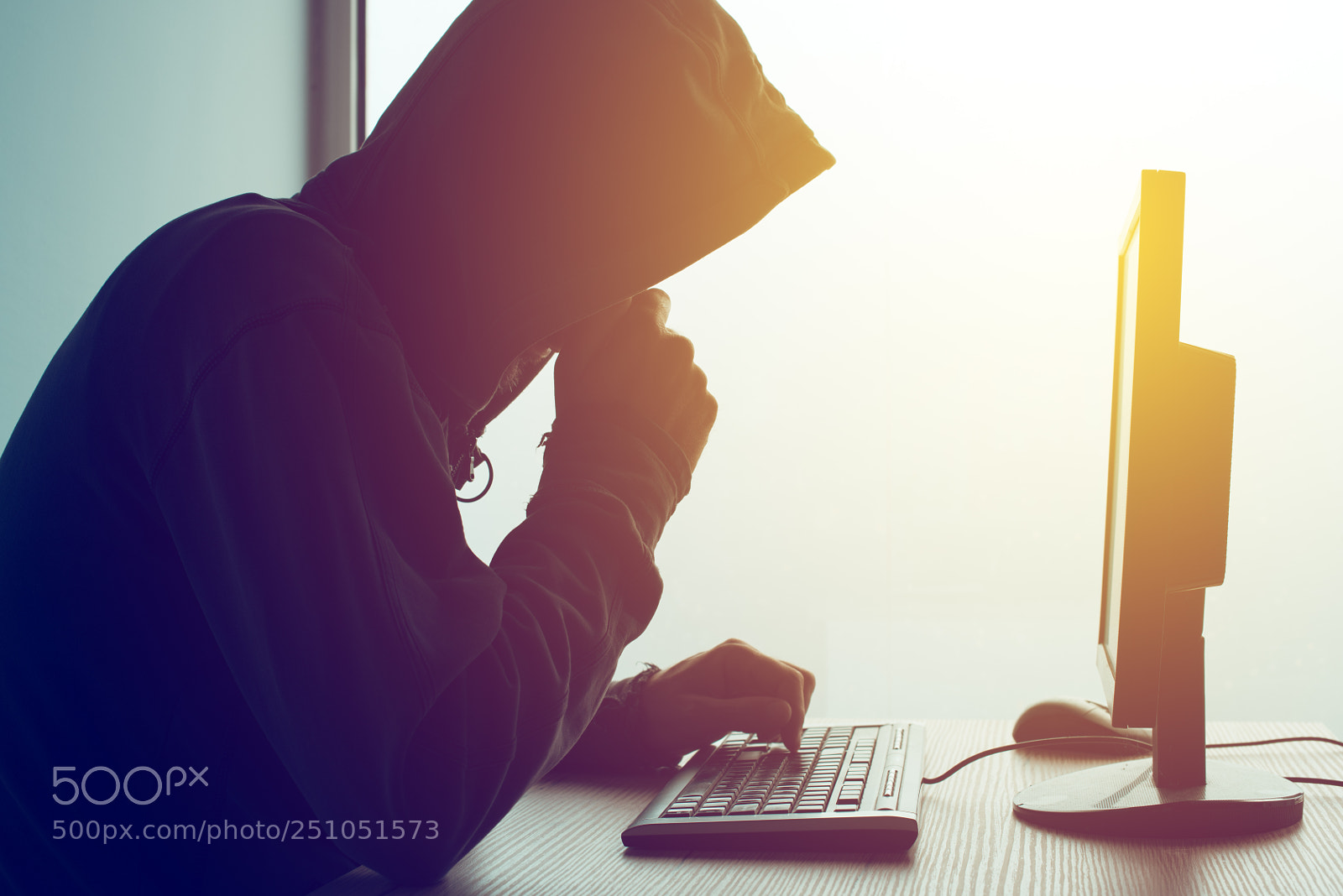 Nikon D810 sample photo. Hooded computer hacker hacking photography