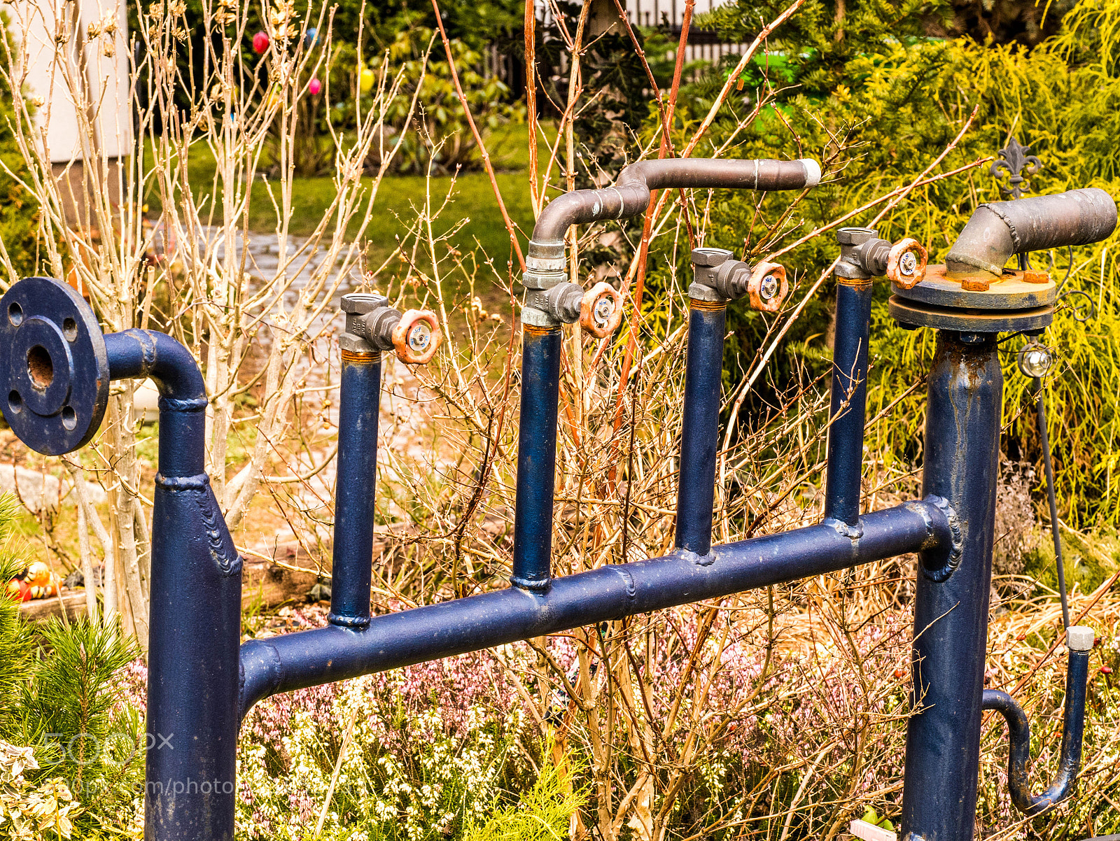 Panasonic DMC-G81 sample photo. Rohre im garten photography