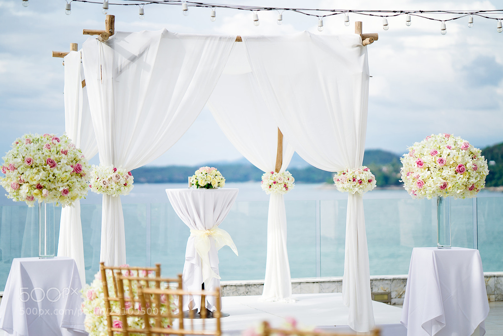 Sony a7S sample photo. Beach wedding venue arch photography