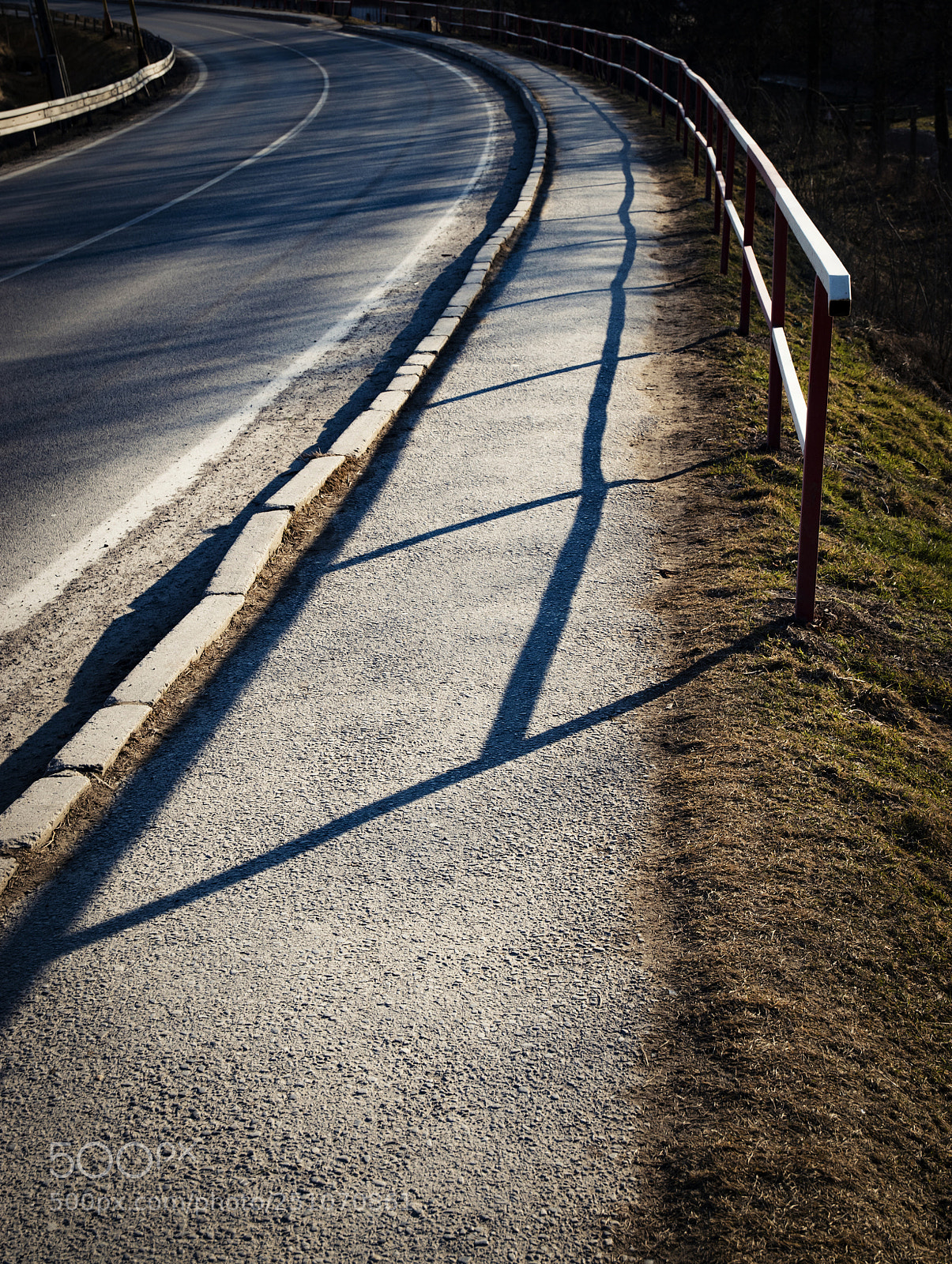 Nikon D5500 sample photo. Curved path with sidewalk photography