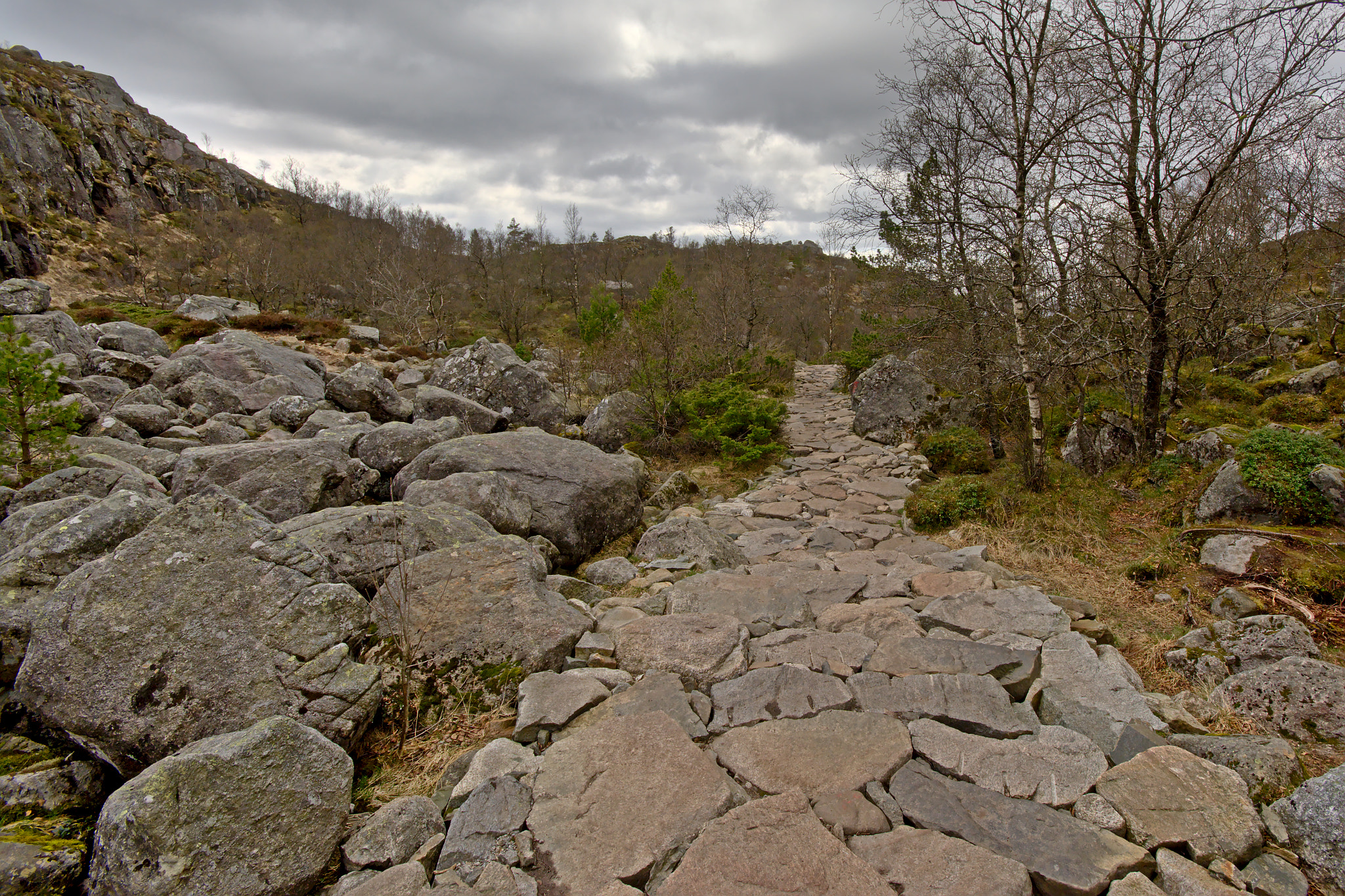 Nikon D5200 + Sigma 10-20mm F4-5.6 EX DC HSM sample photo. Stone walkway through a norwegian mountain landsc photography