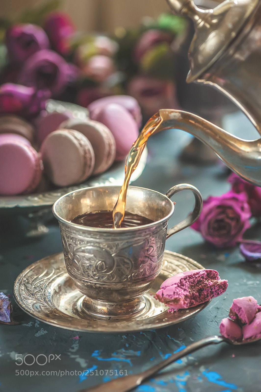 Nikon D700 sample photo. Tea from a teapot photography