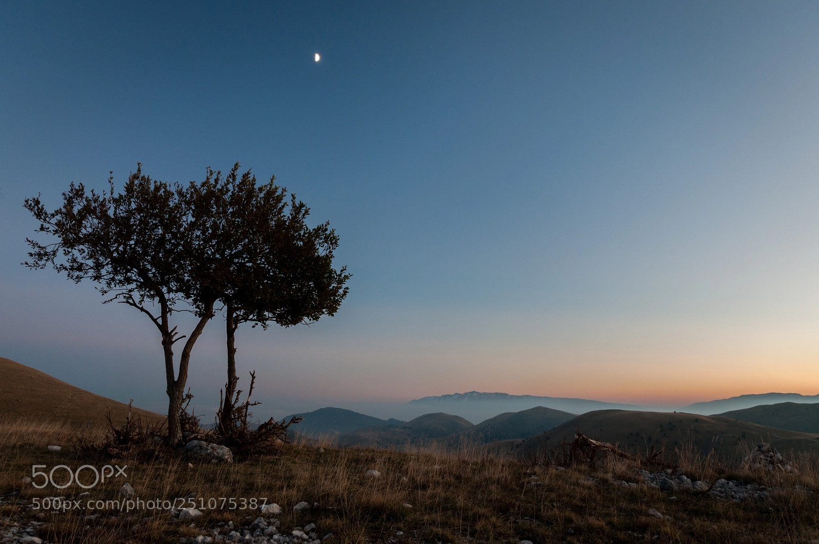 Nikon D90 sample photo. Nightfall above campo imperatore photography
