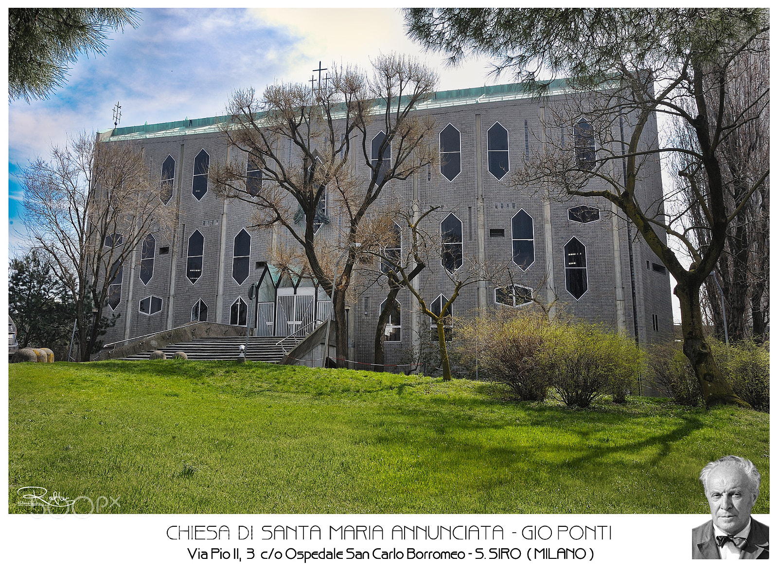 Nikon D3 sample photo. Gio ponti - church photography