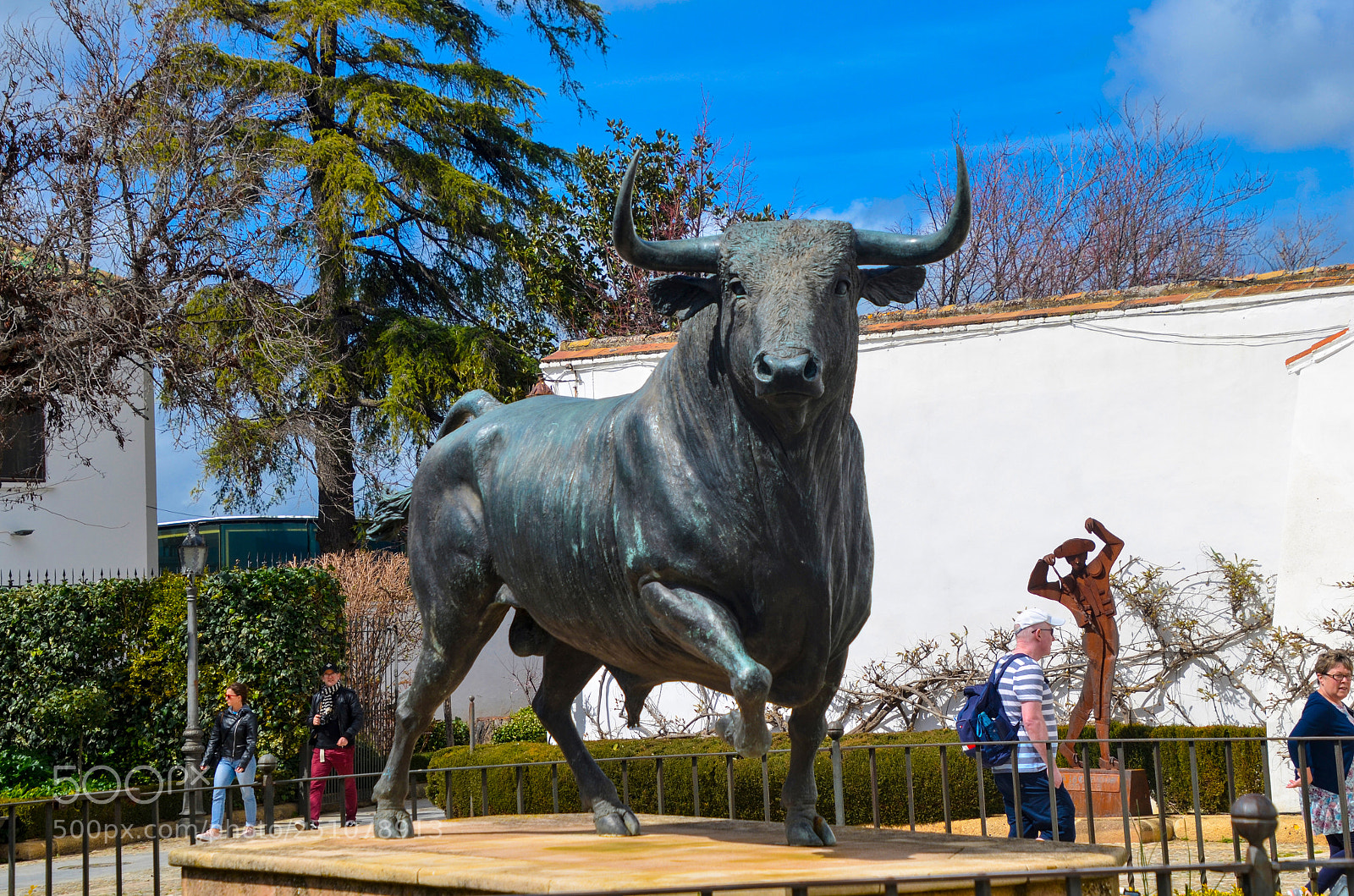 Nikon D5100 sample photo. Estatua toro, ronda photography