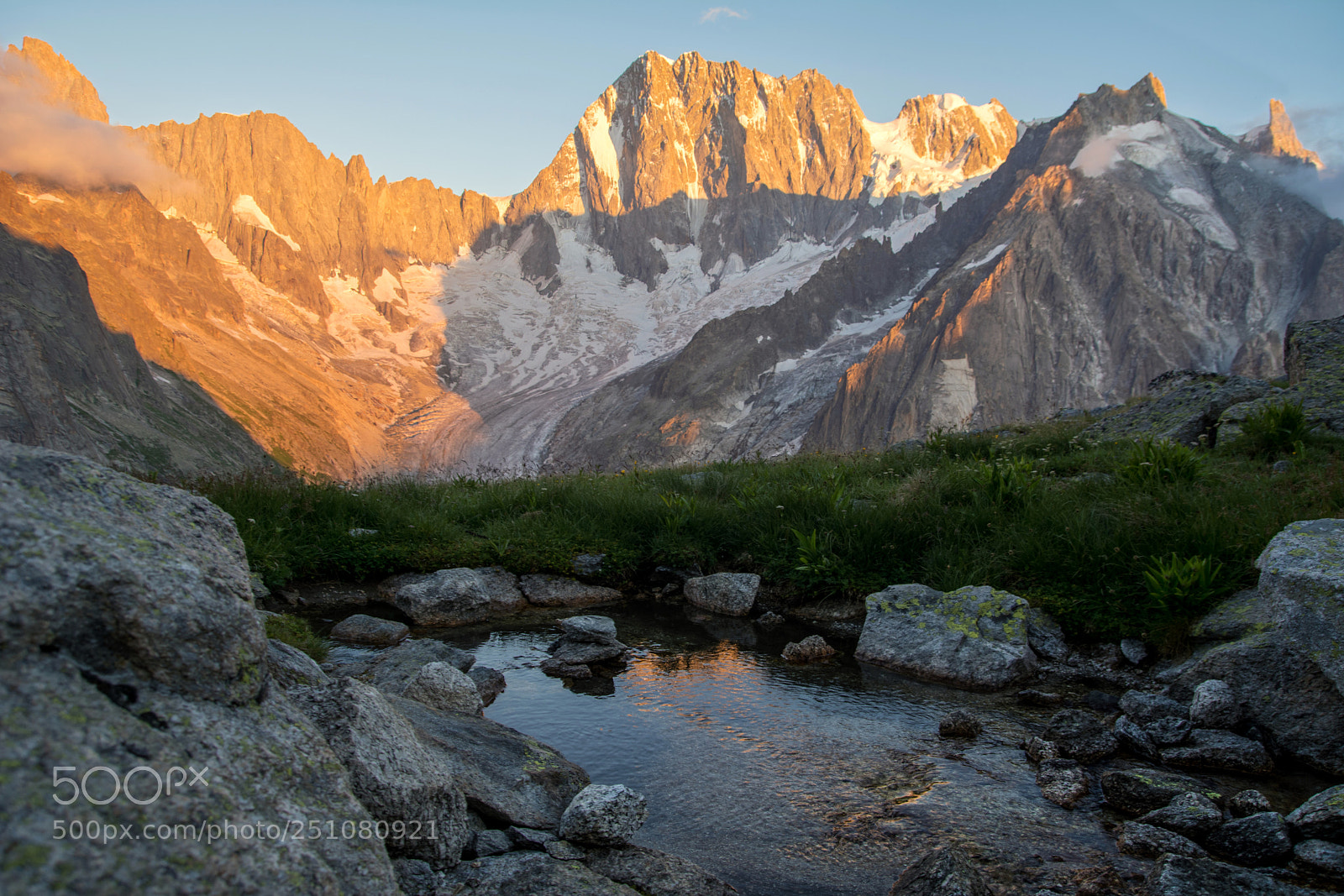 Nikon D7100 sample photo. Sunset in grandes jorasses photography