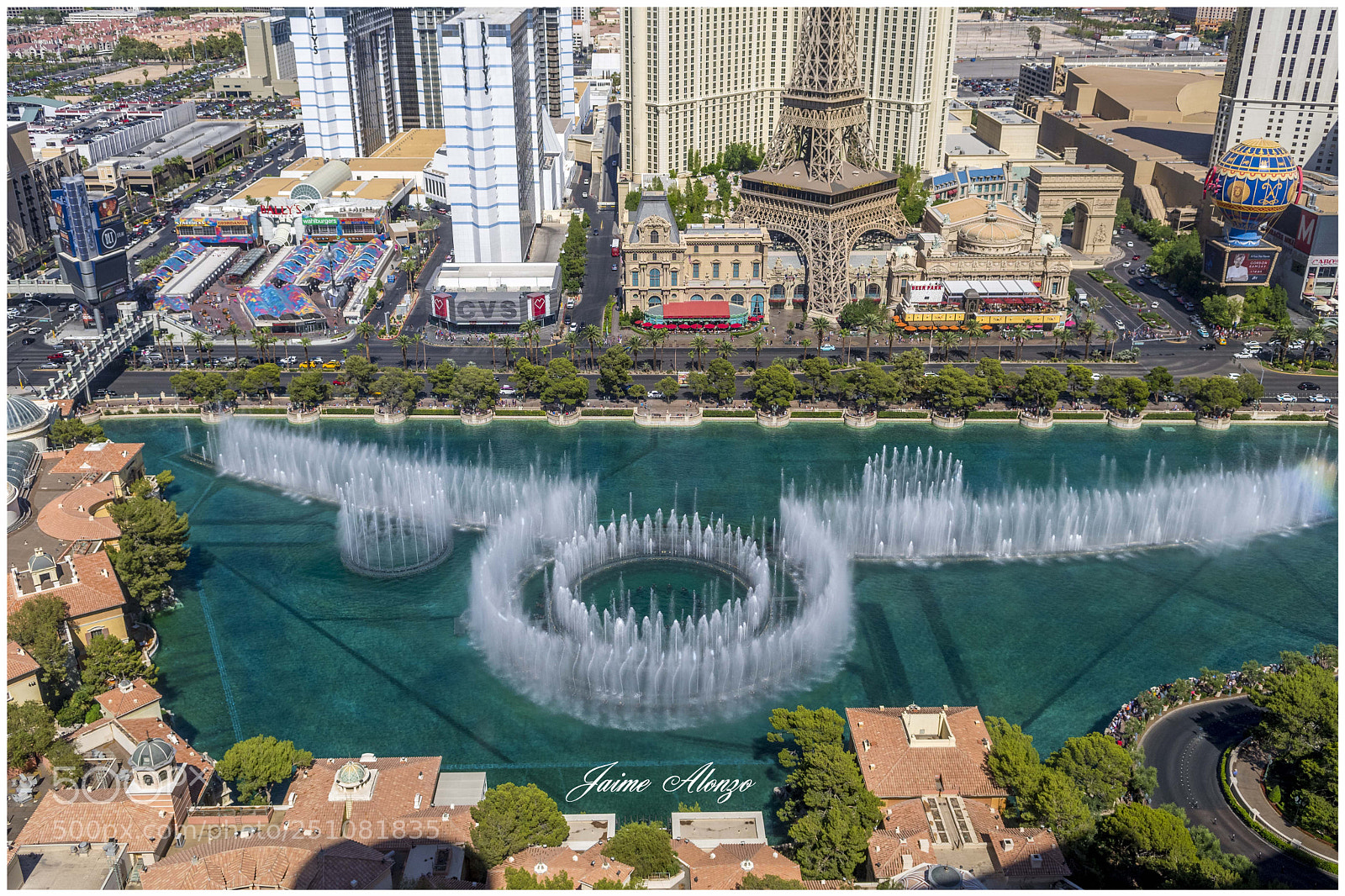 Nikon D500 sample photo. Water fountain - bellagio photography