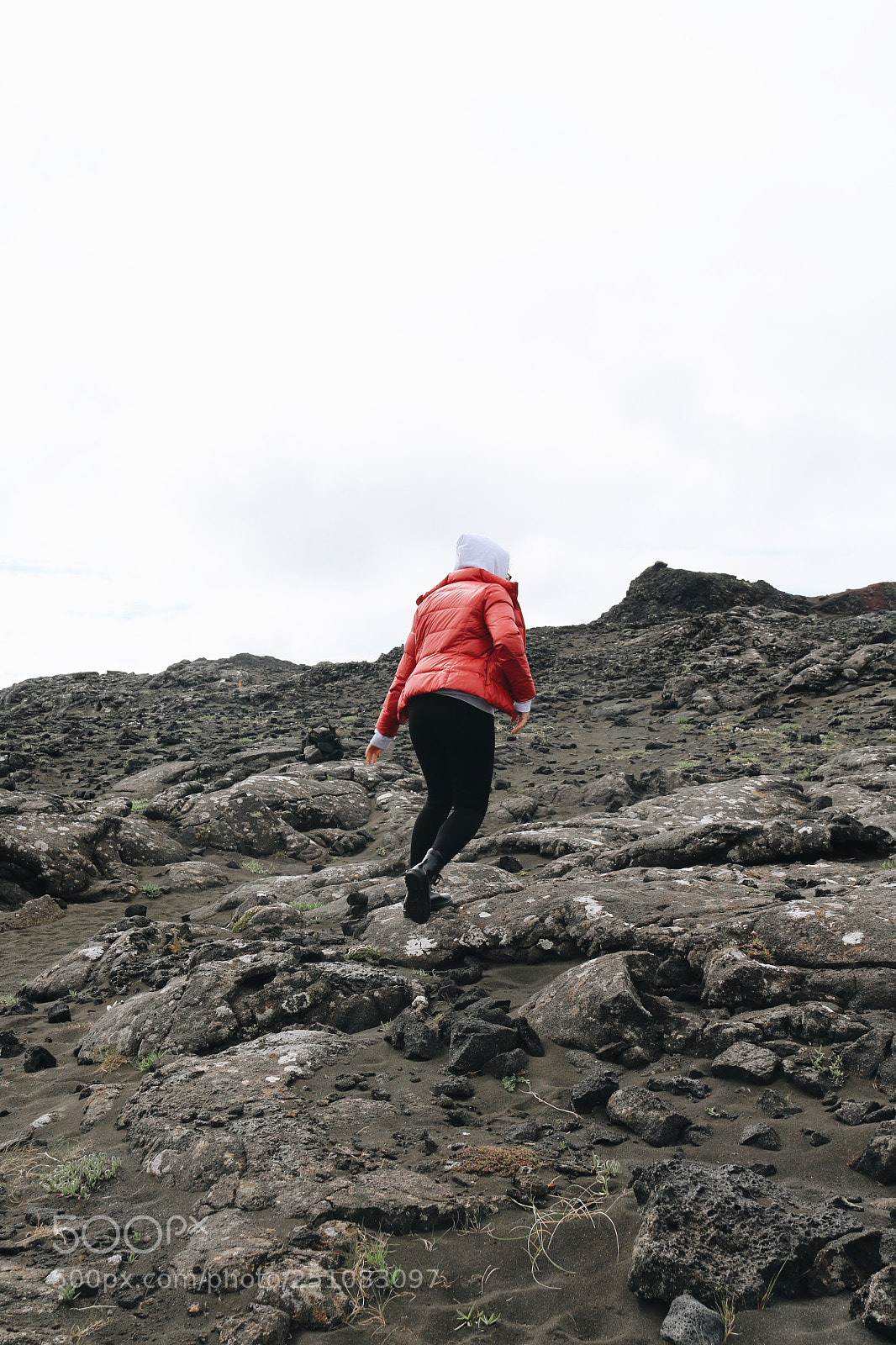Canon EOS 70D sample photo. Woman walking up rocky photography