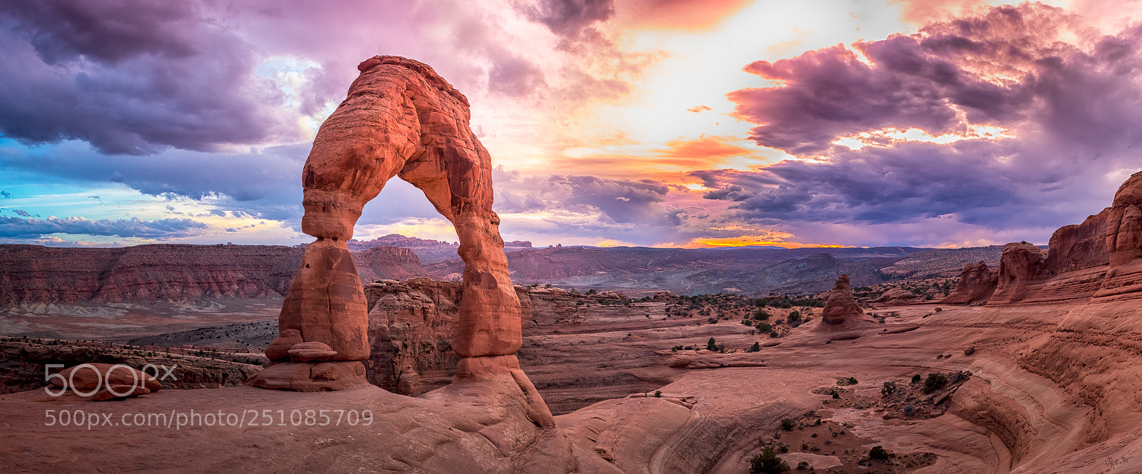 Nikon D500 sample photo. Dedicate arch sunset panorama photography