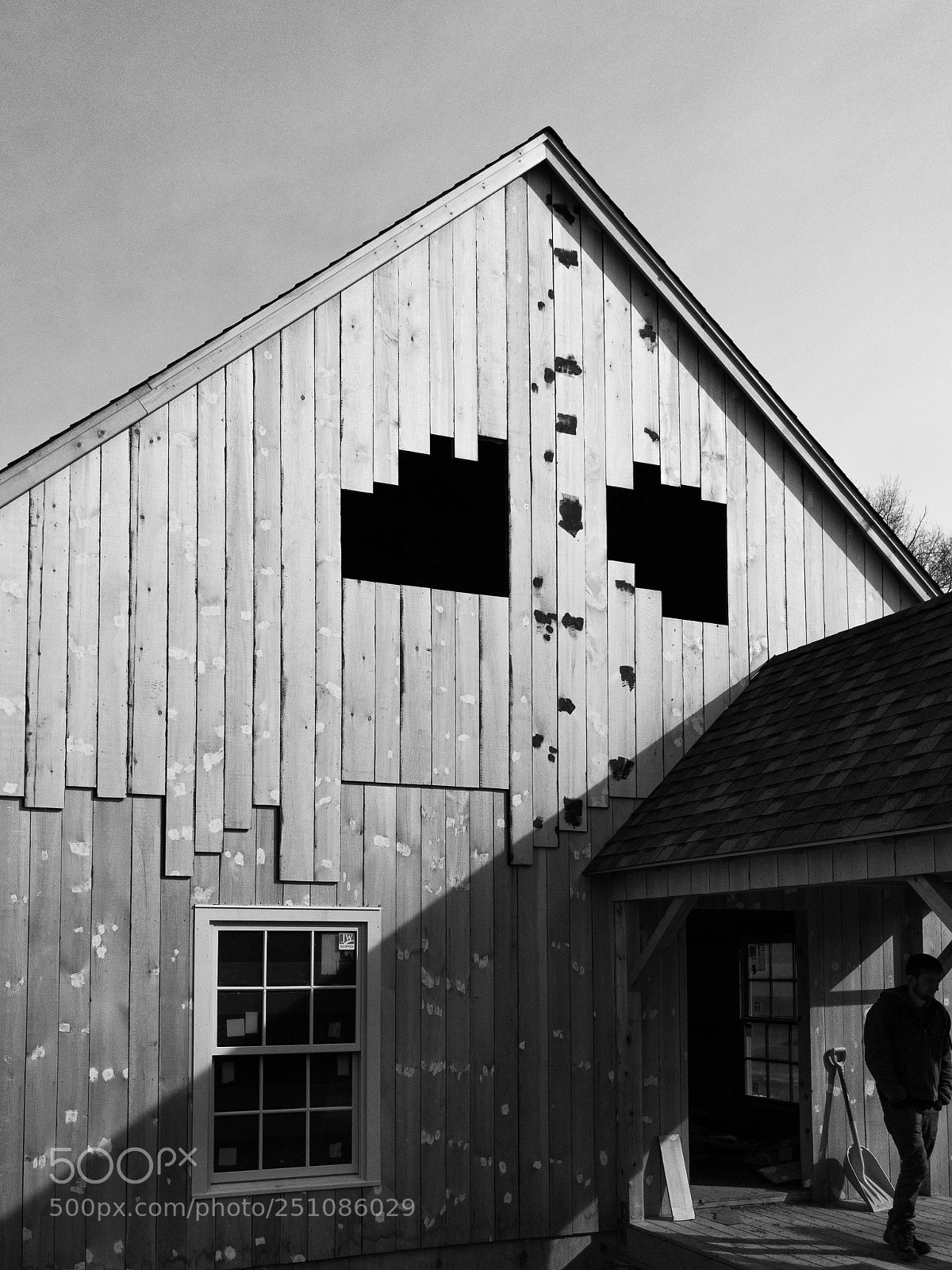 Apple iPhone 8 Plus sample photo. Unfinished barn, early morning photography