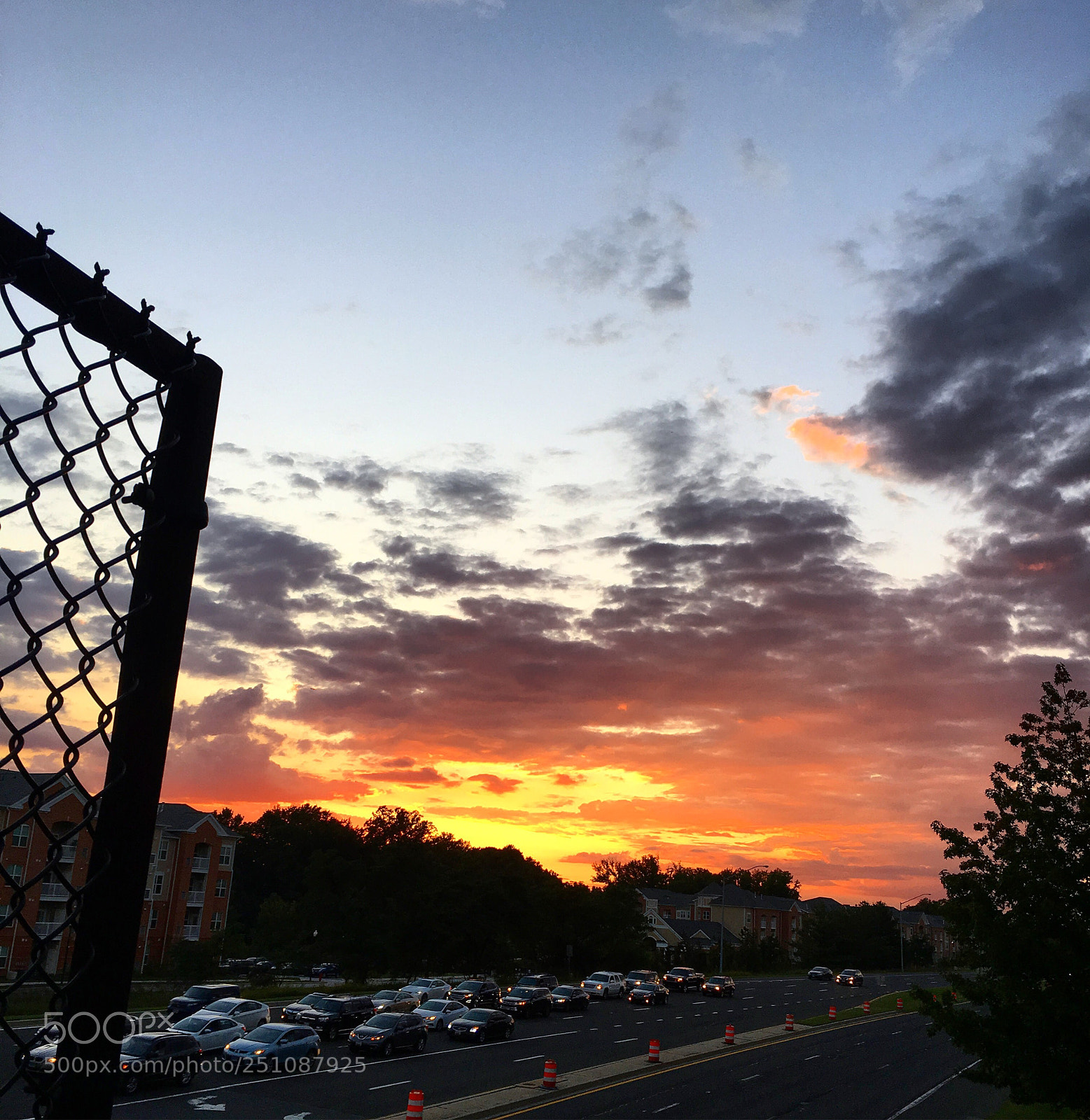 Apple iPhone 6s sample photo. Traffic sunset photography