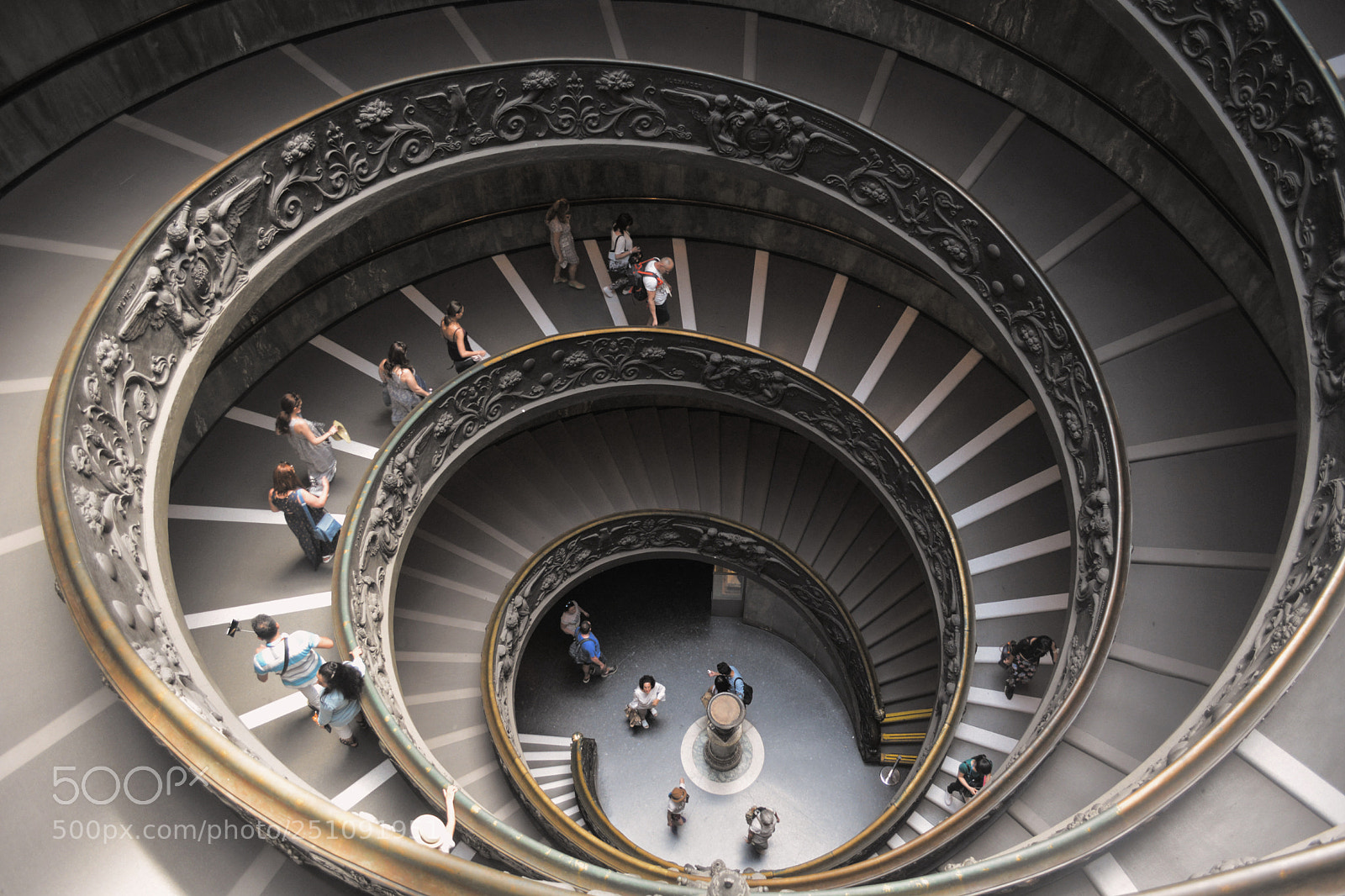 Nikon D5200 sample photo. Spiral staircas in vatican photography