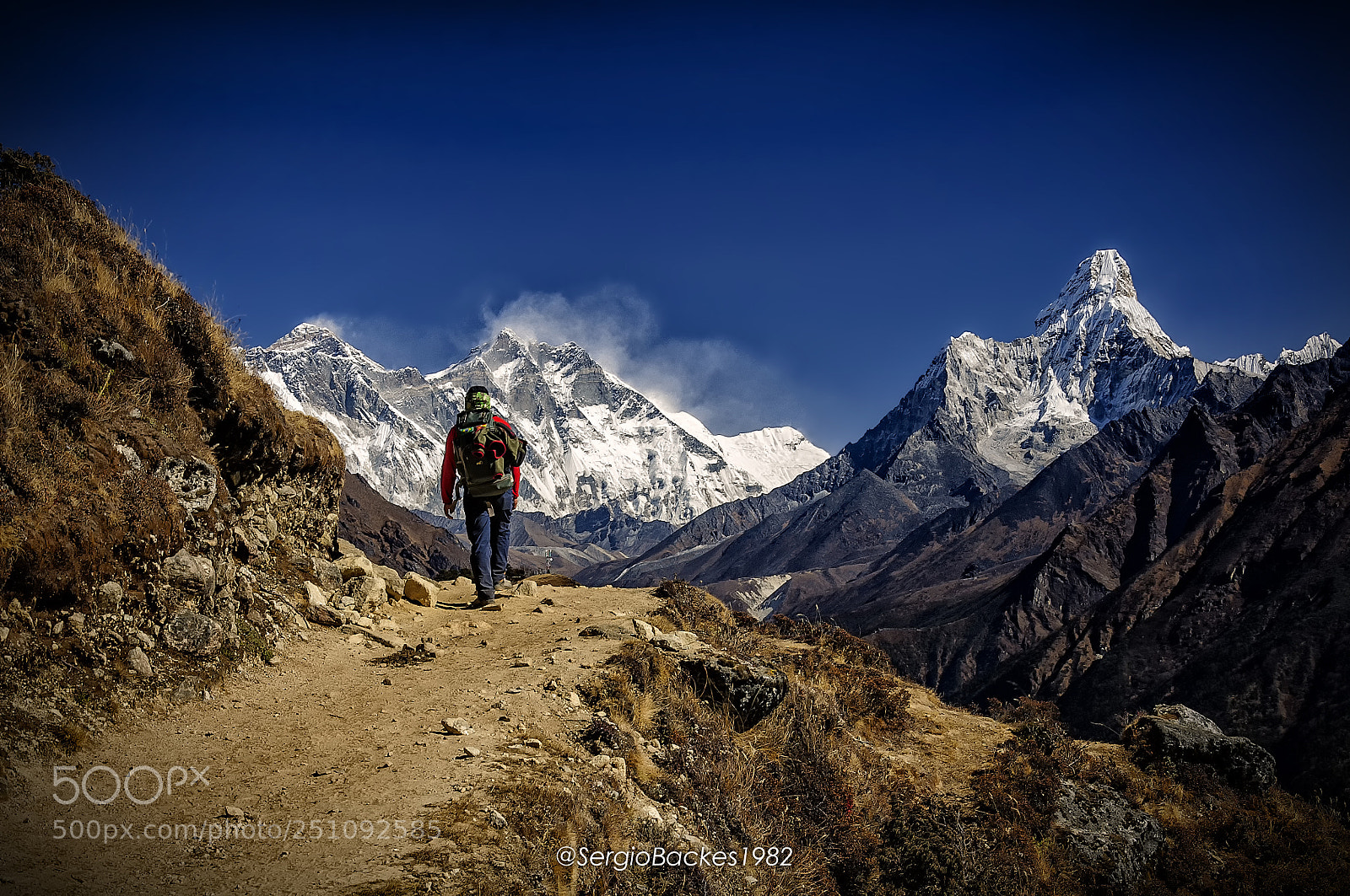 Nikon D90 sample photo. Himalayan trekker photography