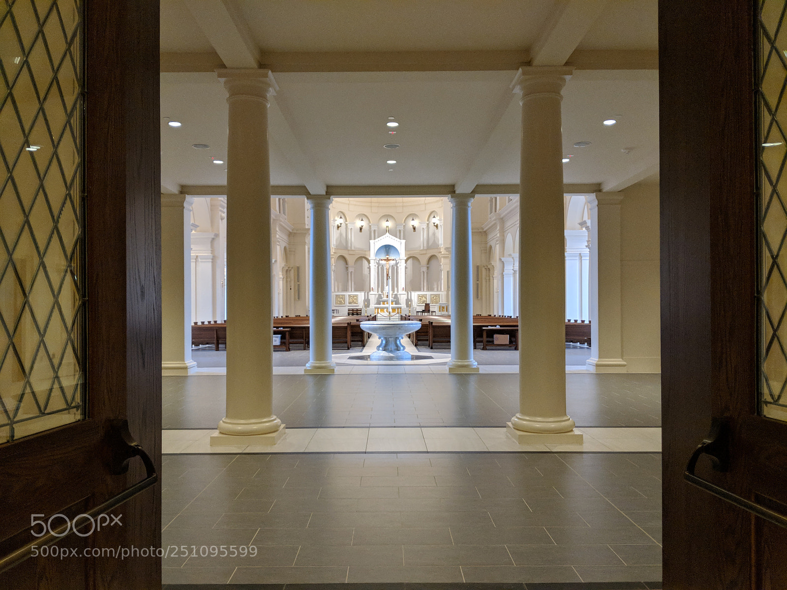 Google Pixel 2 sample photo. Church columns photography