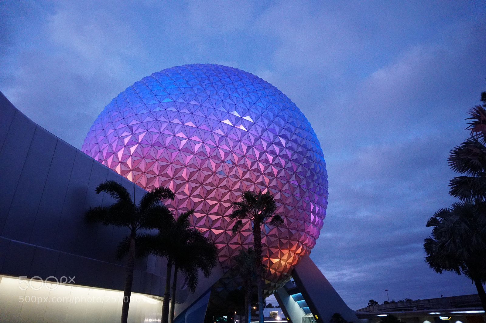 Sony a6300 sample photo. Epcot at night photography