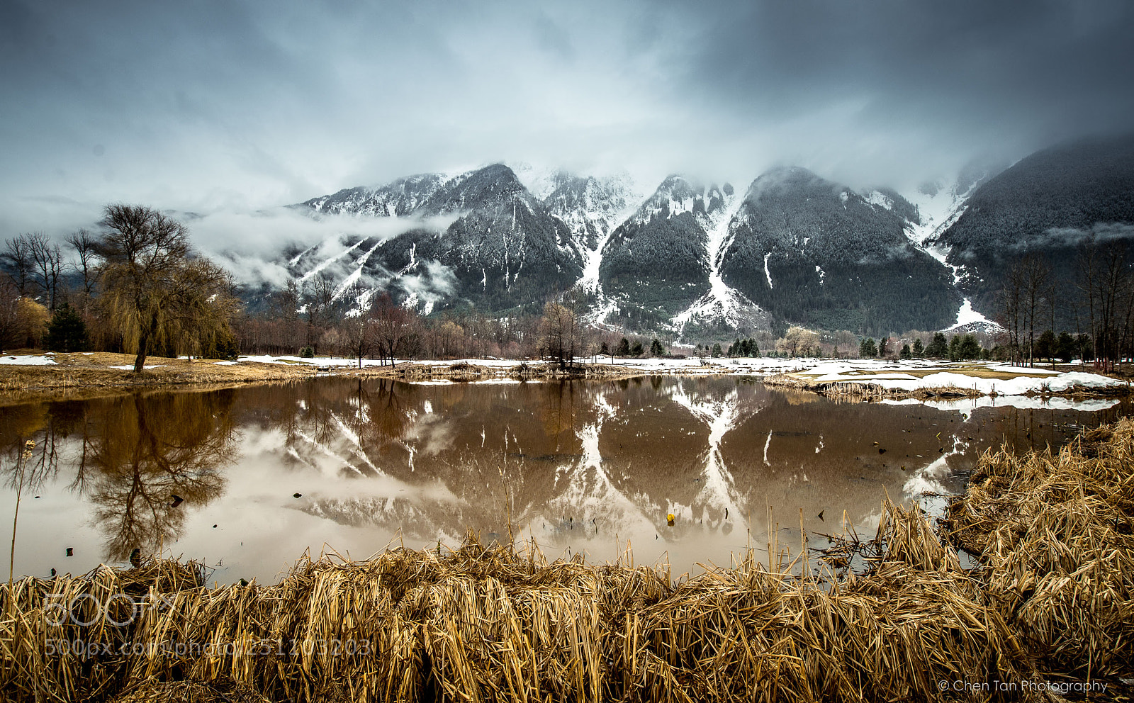 Nikon Df sample photo. Reflection of snow mountain photography
