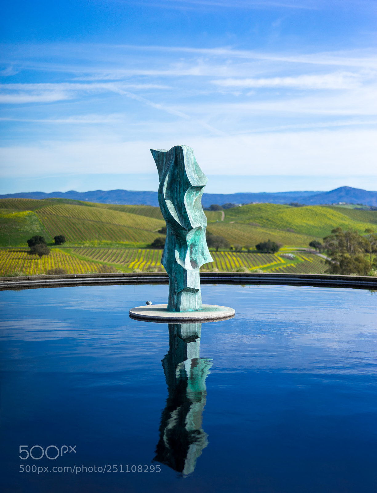 Sony a7R sample photo. Statue and landscape, napa photography