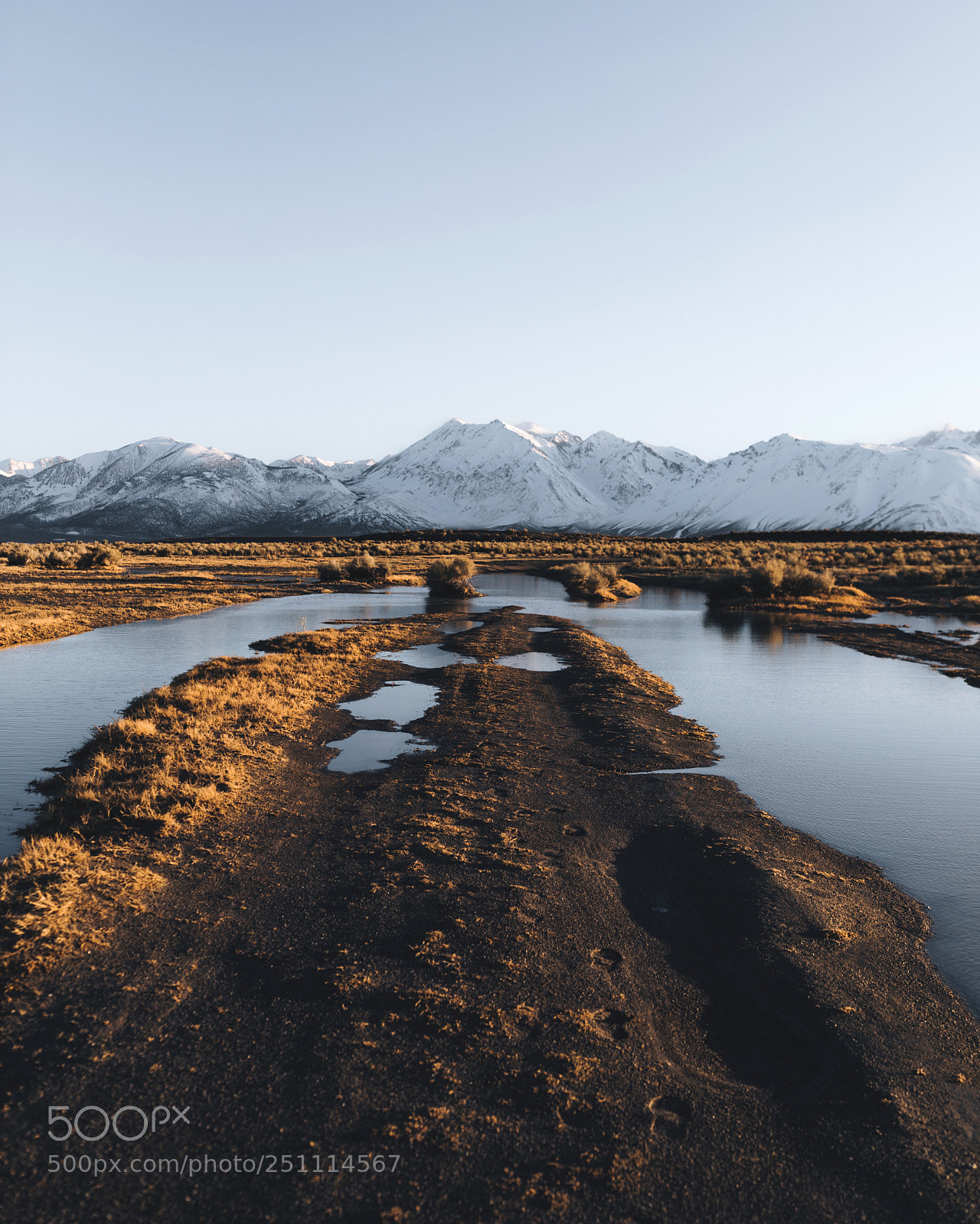 Canon EOS 5D Mark IV sample photo. Golden hour puddles. photography